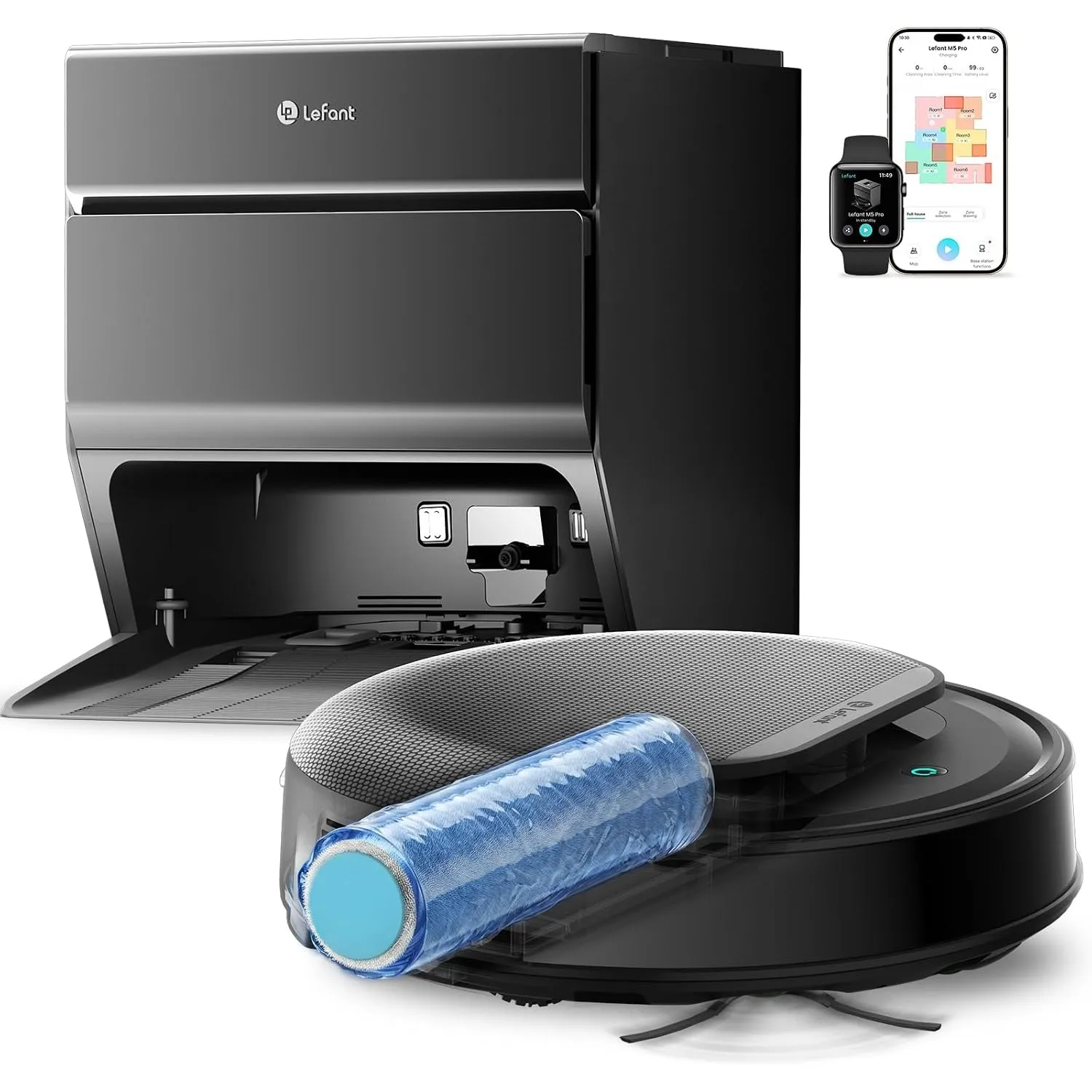 Lefant M5 Pro Saugroboter mit Wischfunktion, 23.000Pa Saugkraft