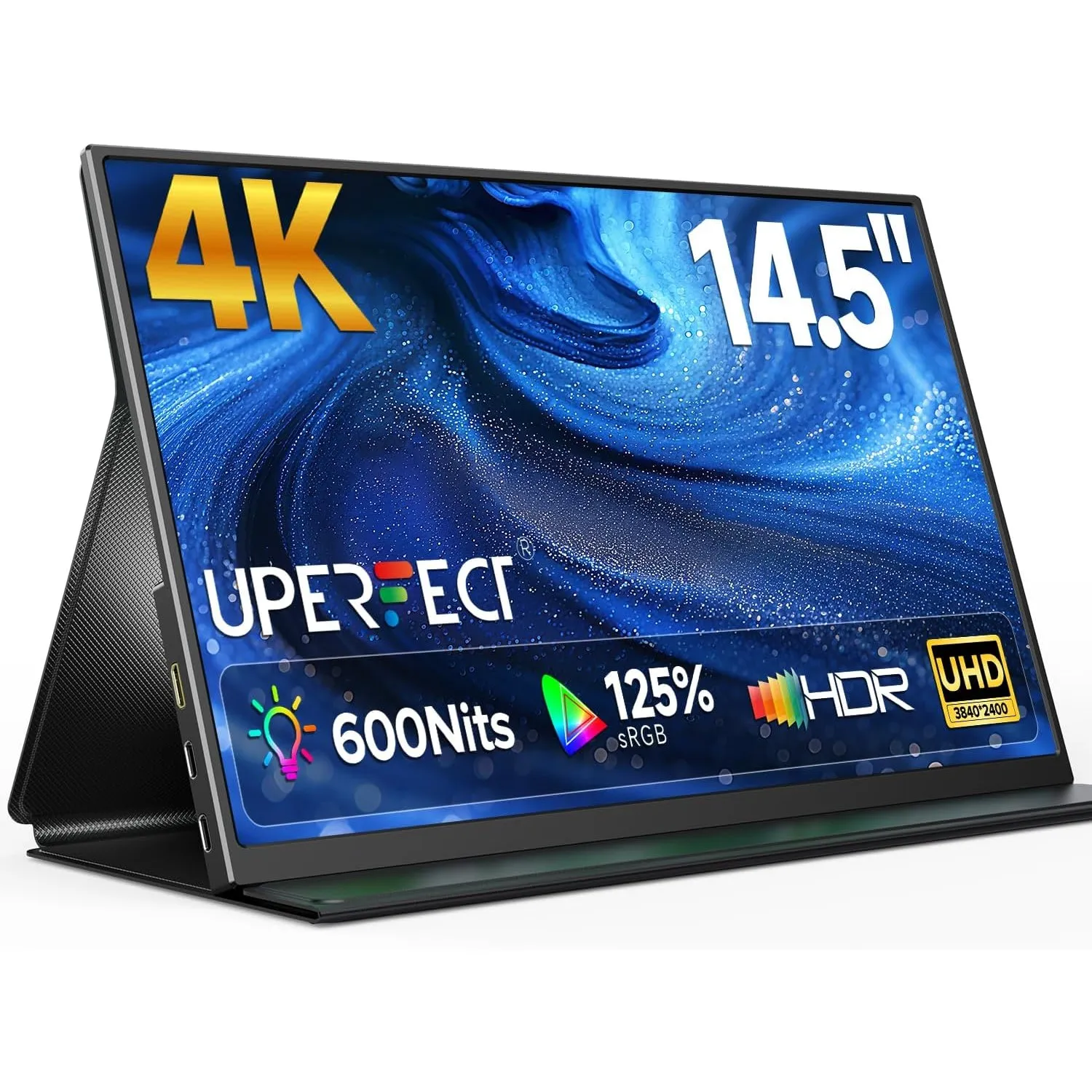 UPERFECT 14.5" 4K Portable Monitor 600Nits 100% DCI-P3 2000:1 Matt 16:10 | UHD Ultra-Dünner Metall-Gehäuse Travel Monit…