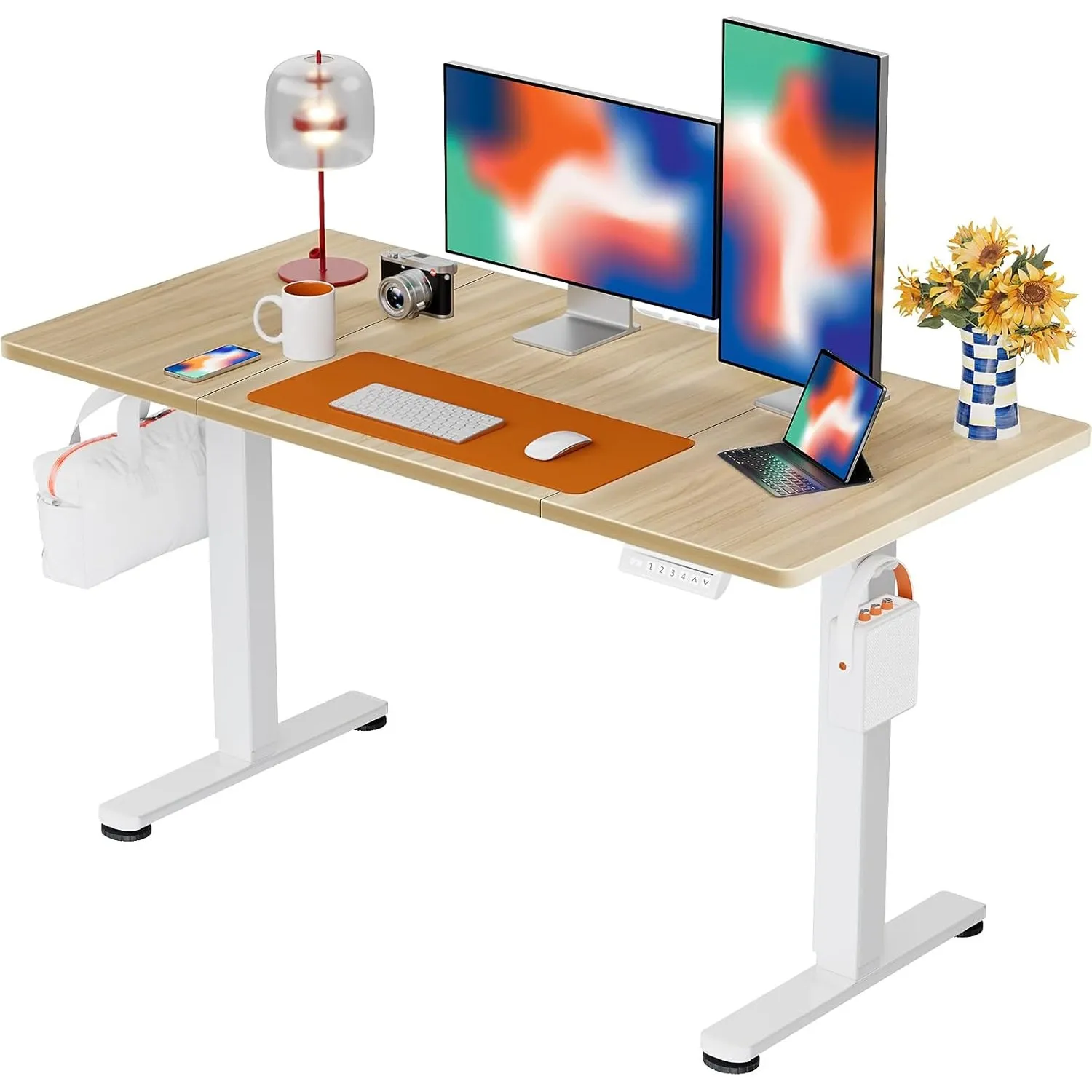 ErGear Elektrisch Höhenverstellbarer Schreibtisch 120 x 60 cm, Schreibtisch Höhenverstellbar mit 4-Gedächtnis-Smart-Pul…