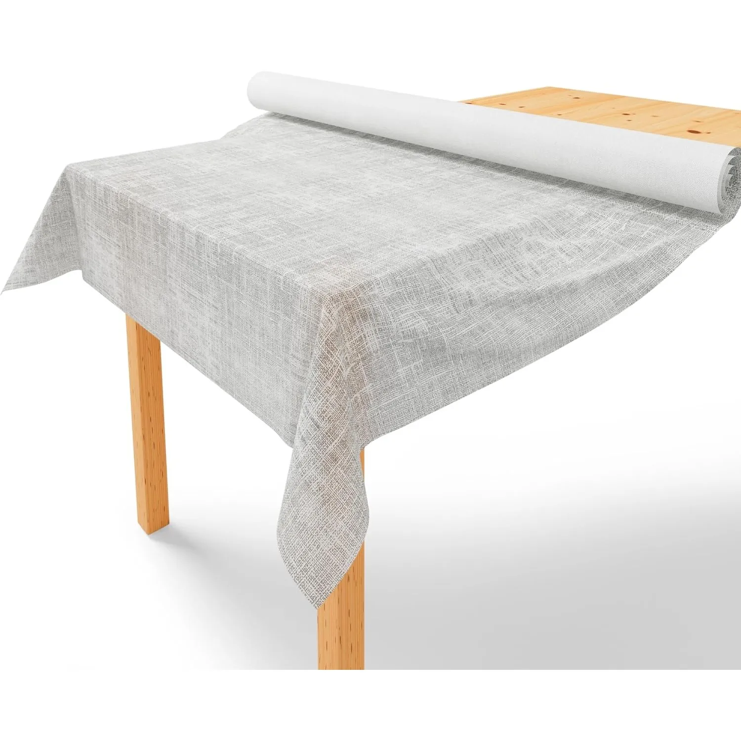 LILENO HOME Tischdeckenrolle 1,10 x 25 m - Tischdecke Mélange Grau aus Vlies - Stoffähnlich, abwaschbare Tischdecke als…