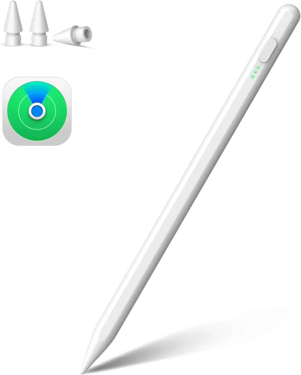 MEKO Find My Stift für Apple iPad, Pencil mit Schnellladeleistung, iPad Pen mit Palm Rejection und mit „Wo ist?“ Funkti…