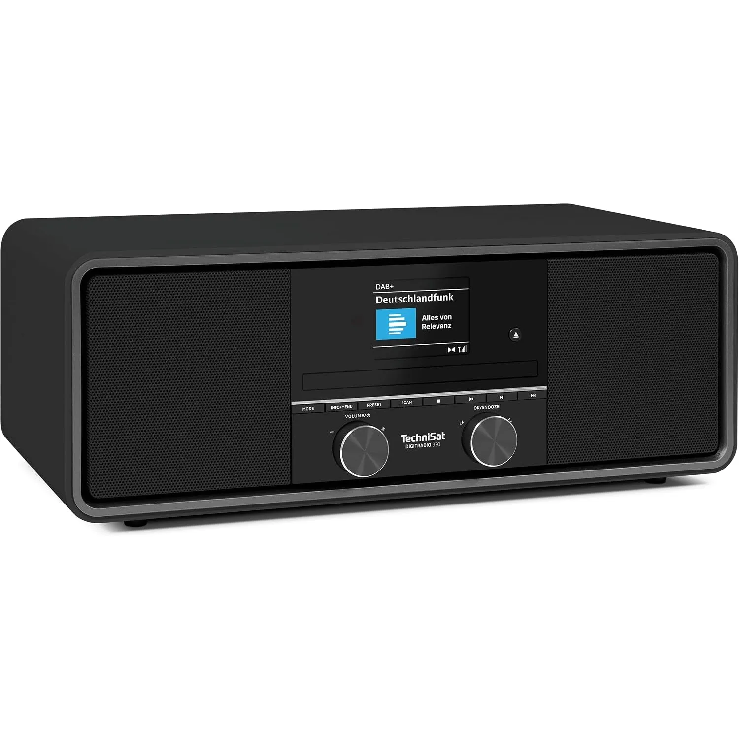 TechniSat DIGITRADIO 330 - DAB+ UKW Stereo Radio mit CD-Player, Schwarz