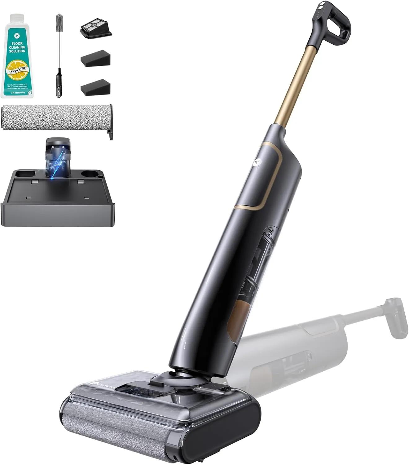 Vexilar X7 Nass Trockensauger akku, 180° Lay-Flat Nasssauger, Staubsauger mit Wischfunktion, 40 Minuten, Selbstreinigun…
