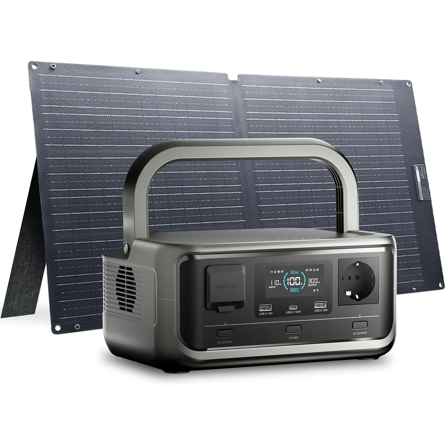 ALLPOWERS VOLIX P300 Tragbare Powerstation mit Solarpanel SE100, 256Wh LiFePO4 Akku Solargenerator mit Solarpanel 100W,…