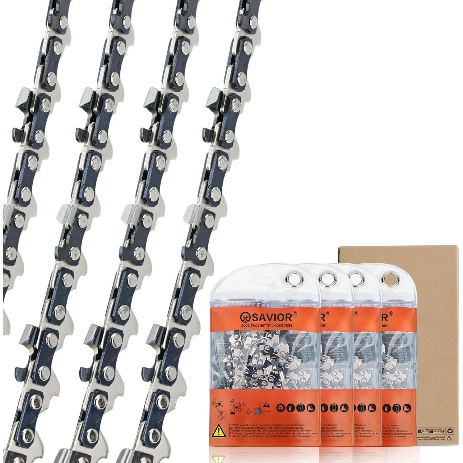 SAVIOR GTA 26 Sägekette für 4"(10cm) Schwert, 1/4"LP 1,1 mm 28 treibglieder, Mini Ersatzkette kompatibel mit Stihl 3670…