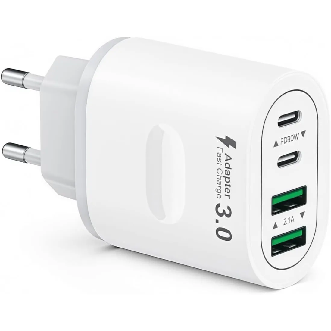USB C Ladegerät, 4-Ports Mehrfachstecker 60W USB C Power Adapter USB Stecker PD 3.0 Schnellladegerät Netzteil USB Schne…