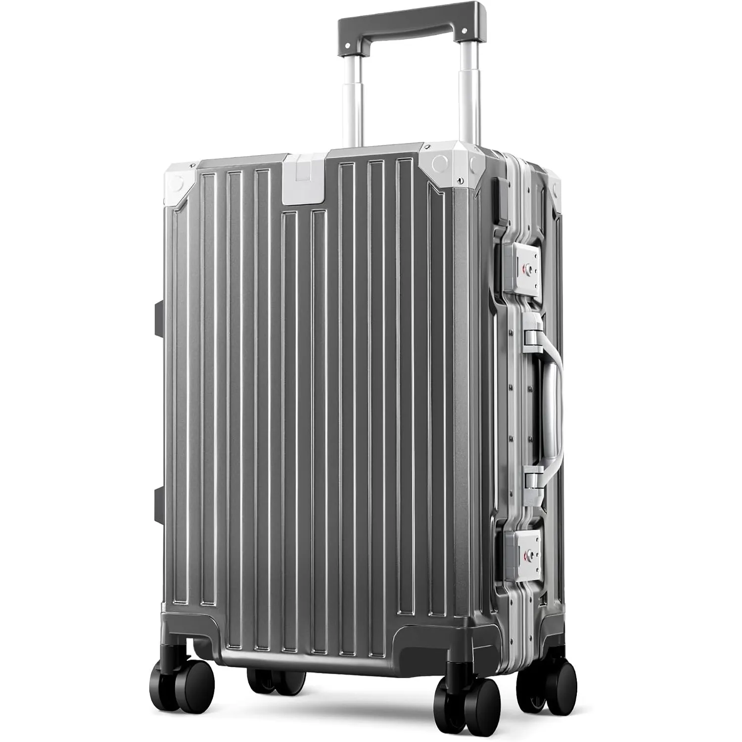 ALPHA CAMP Handgepäck Koffer Suitcase Koffer Mittelgroß Grau 37L | TSA Schloss mit Rollen Luggage leicht für Reisen 37x…