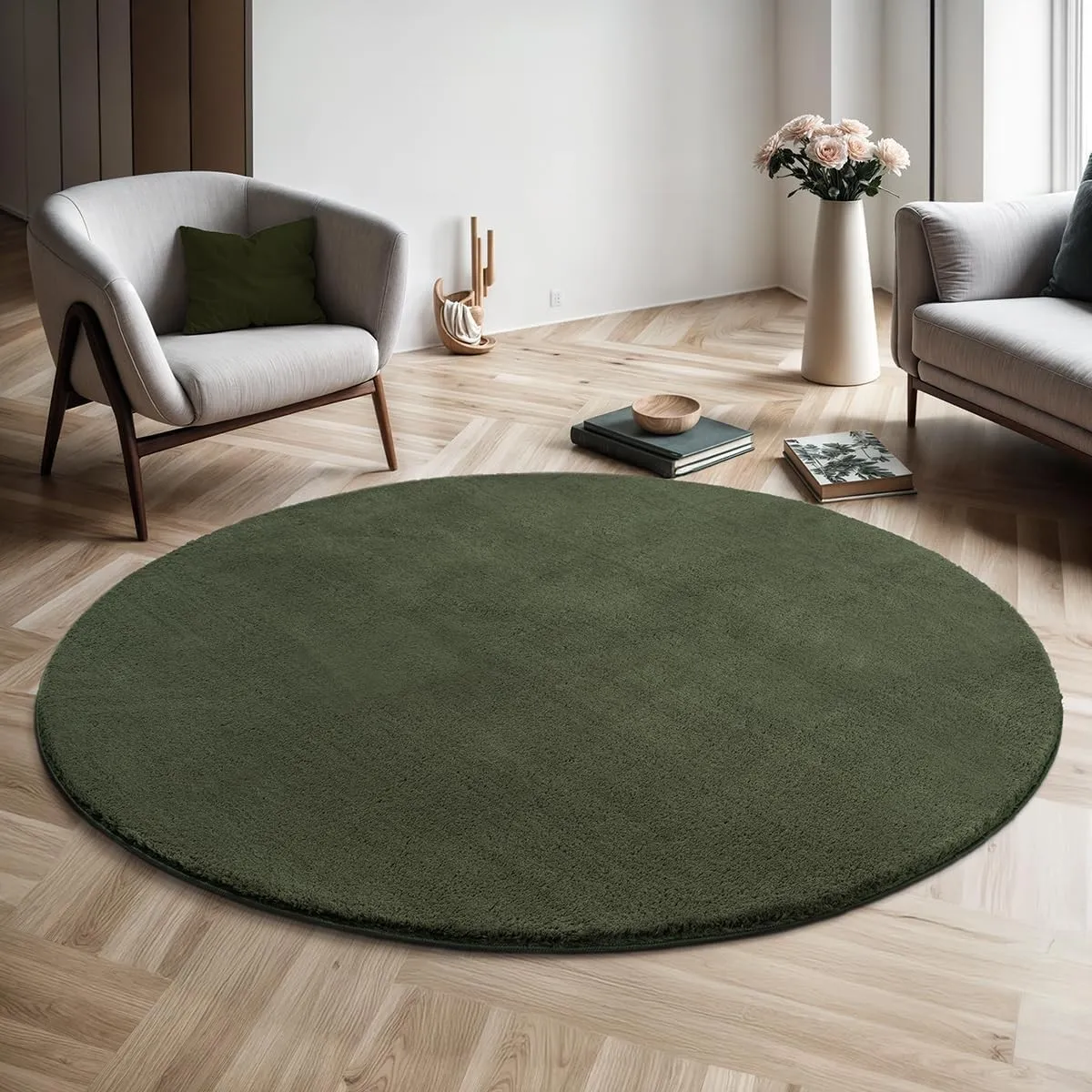the carpet Relax Moderner Flauschiger Kurzflor Teppich, Anti-Rutsch Unterseite, Waschbar bis 30 Grad, Super Soft, Fello…