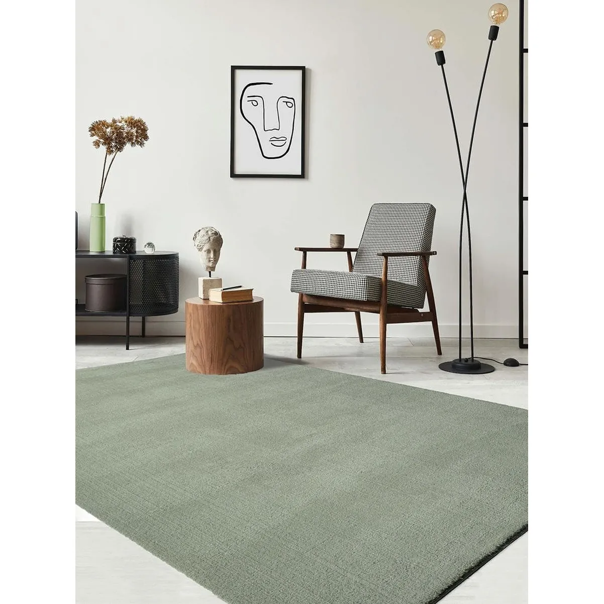 the carpet Relax Moderner Flauschiger Kurzflor Teppich, Anti-Rutsch Unterseite, Waschbar bis 30 Grad, Super Soft, Fello…