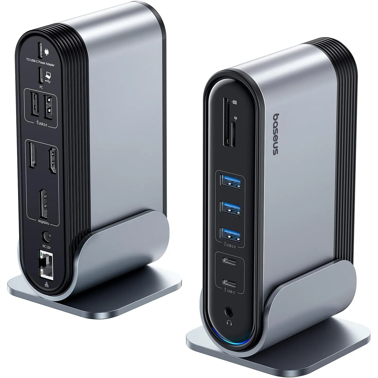 Baseus 17 in 1 Docking Station 3 Monitore 4K@60Hz Adapter mit 2 HDMI, DisplayPort, 5 USB Data 3.0 5Gbps, PD 100W, Gigab…