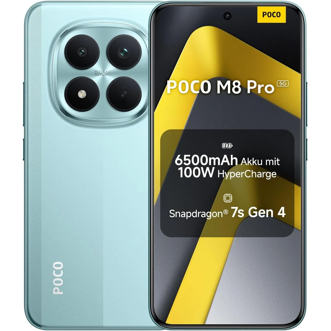 XIAOMI Poco M8 Pro 5G Smartphone, 8 GB RAM + 256 GB Speicher, Handy mit Android, 6,83" 1,5K CrystalRes AMOLED, Snapdrag…