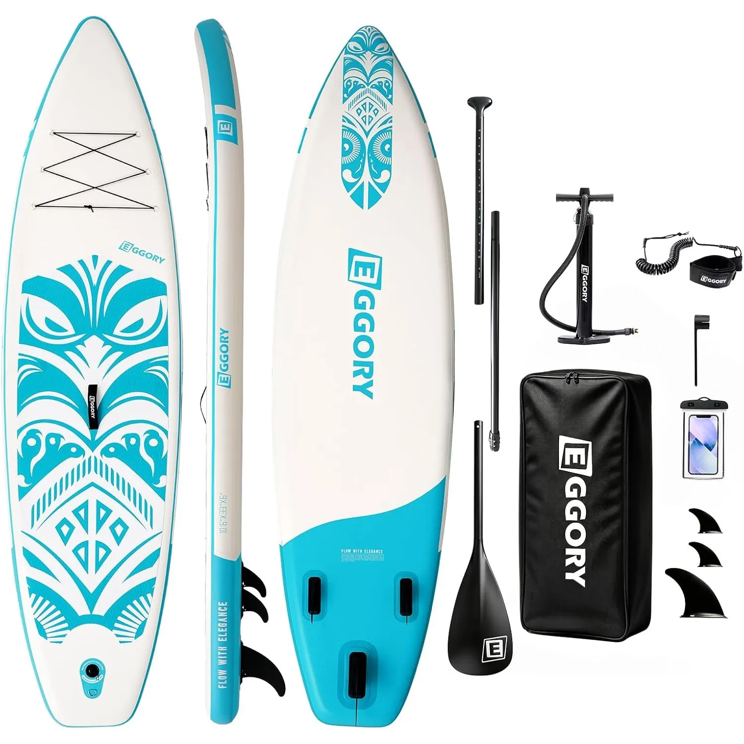 Aufblasbares Paddle Board, SUP Board | Stabile Konstruktion mit rutschfestem Komfort-Deck, tragbares SUP-Board für Reis…