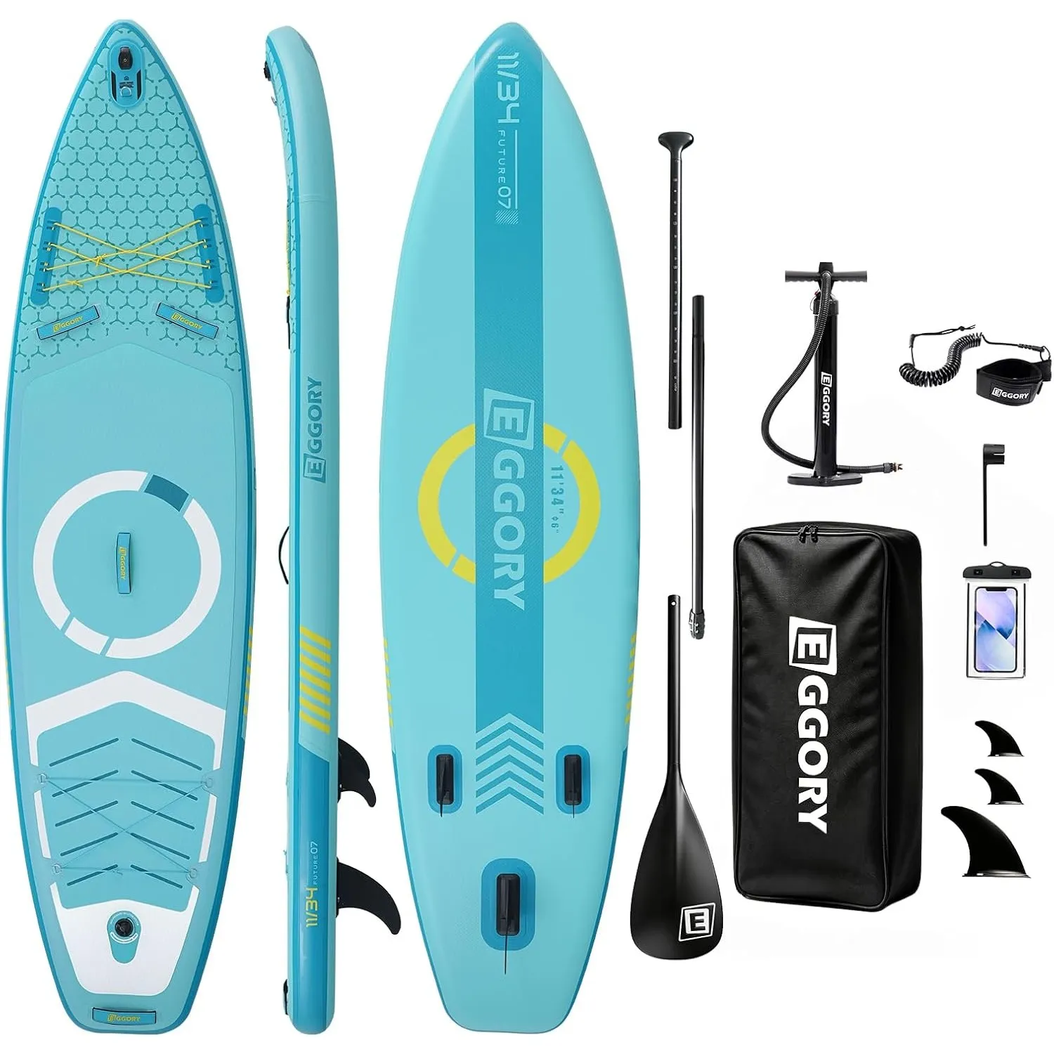 Aufblasbares Paddle Board, SUP Board | Stabile Konstruktion mit rutschfestem Komfort-Deck, tragbares SUP-Board für Reis…
