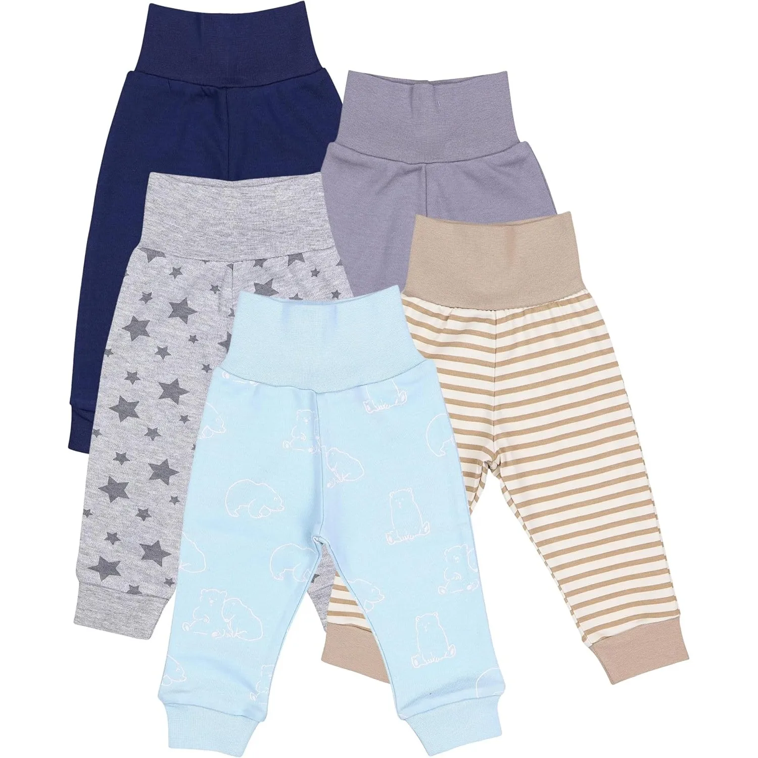 TupTam Pumphose Baby 5er Pack Unisex - Bequeme Baby Hose für Jungen und Mädchen aus Oeko-Tex Baumwolle