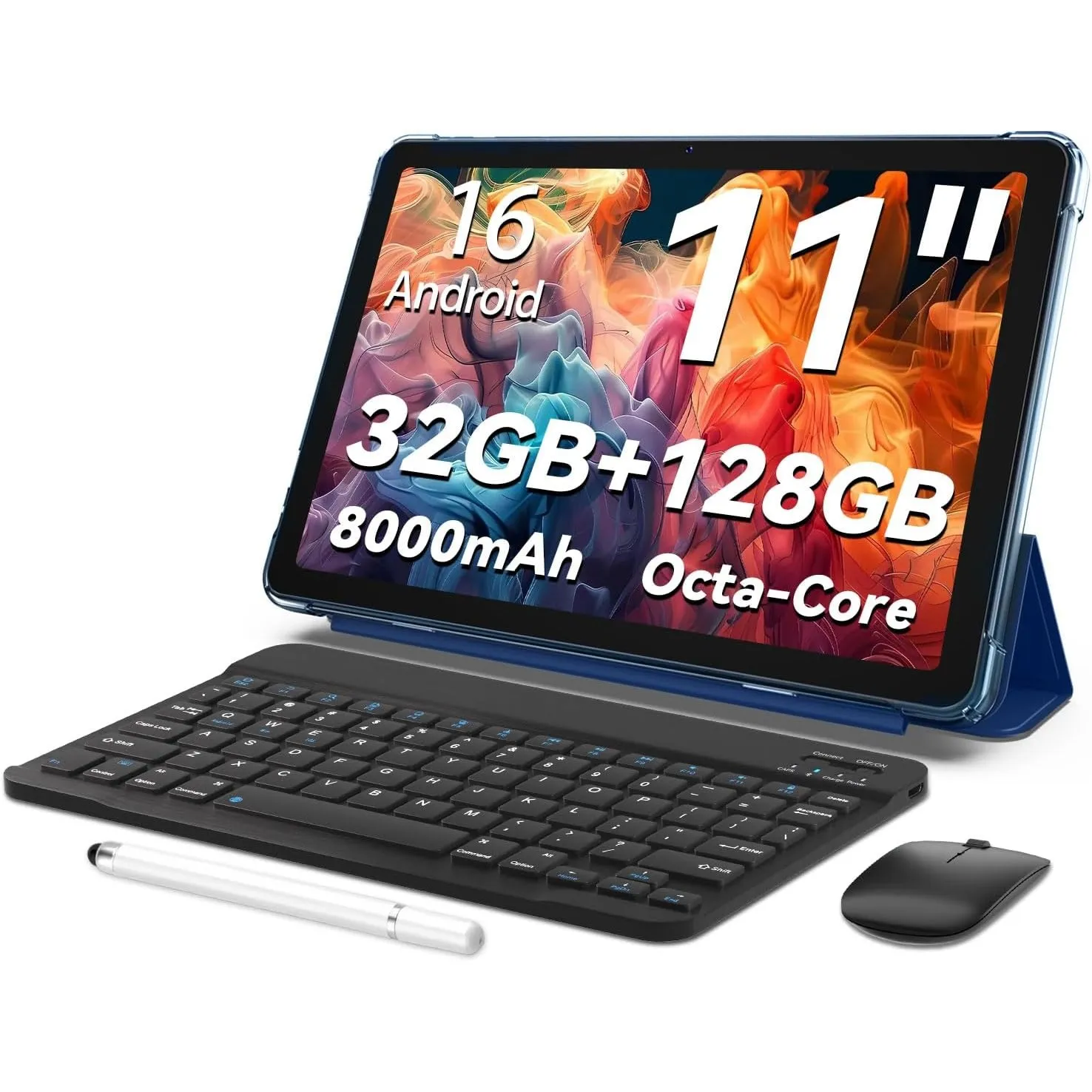 TUOHAITIME Android 16 Tablet, 11inch Tablet, 32GB+128GB 1 TB erweiterbar, Produktivitäts-Bundle mit Tastaturhülle, Eing…