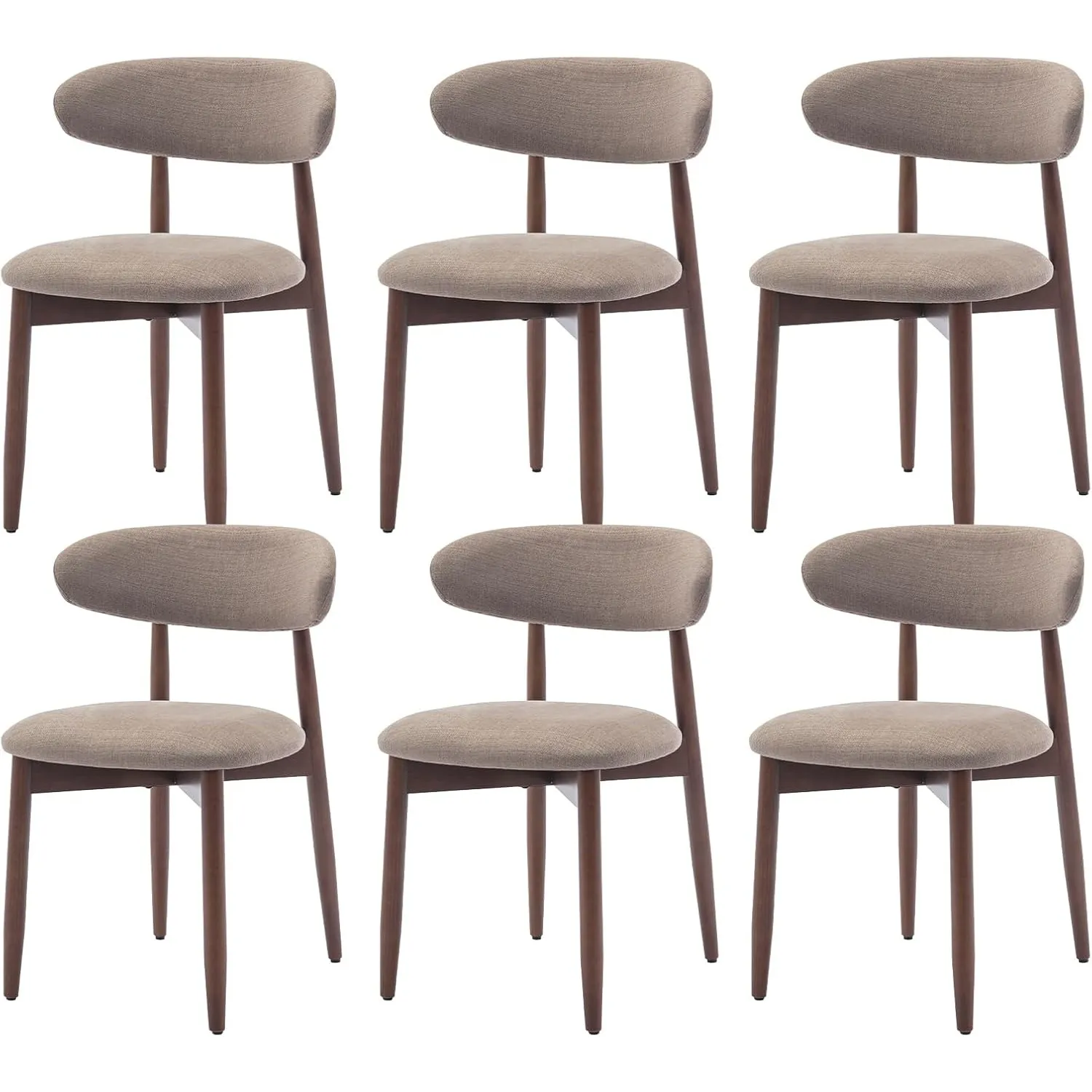 COLAMY Esszimmerstühle 6er Set, Polsternder Stühle Esszimmer mit Rückenlehne, Moderne Küchenstühle Gepolstert, Stoff Di…