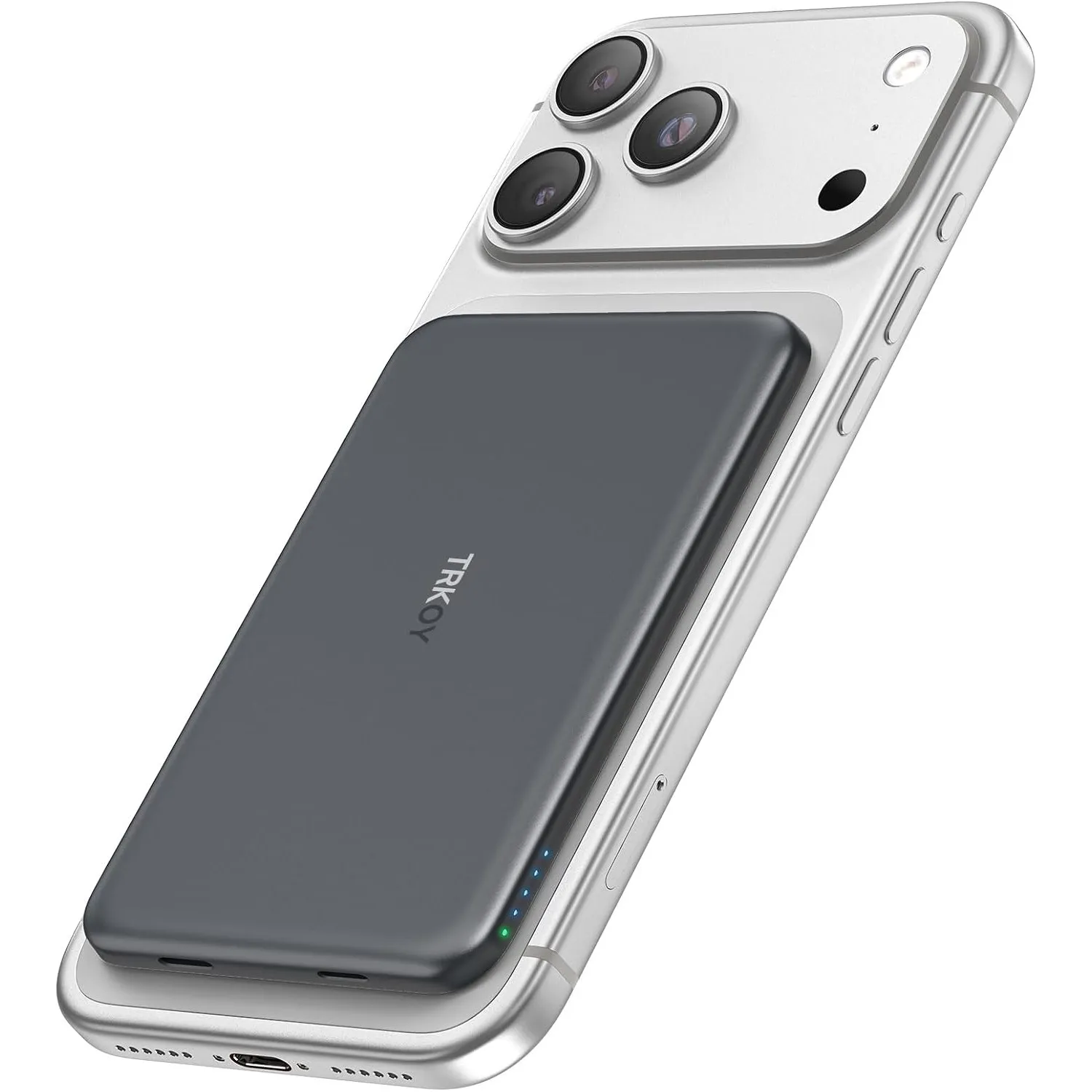 Powerbank für Magsafe, TRKOY Slim Magnetische Power Bank für iPhone 5000mAh