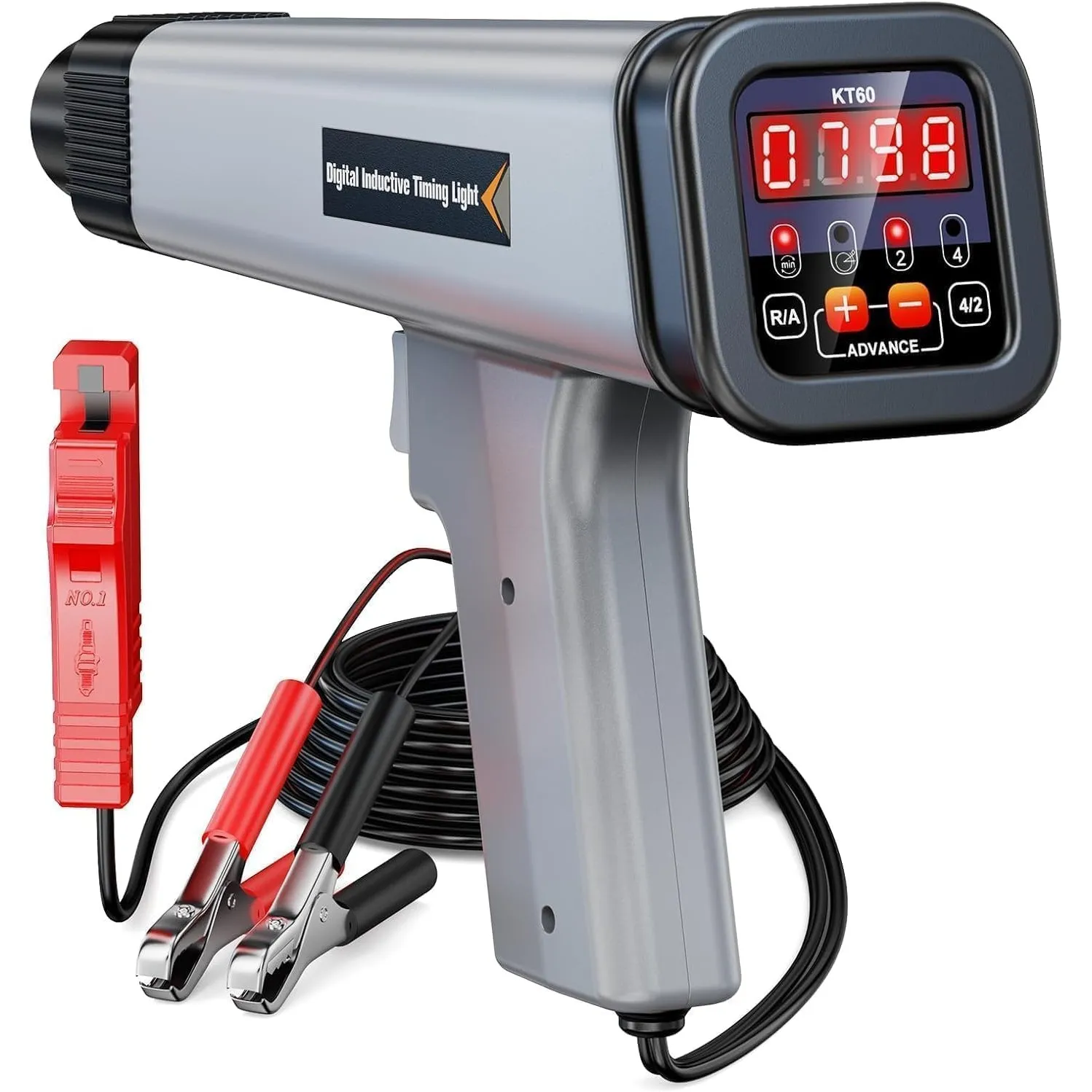KZYEE KT60 Stroboskoplampe Zündung mit Advance & RPM & 2/4 Takt-Grau
