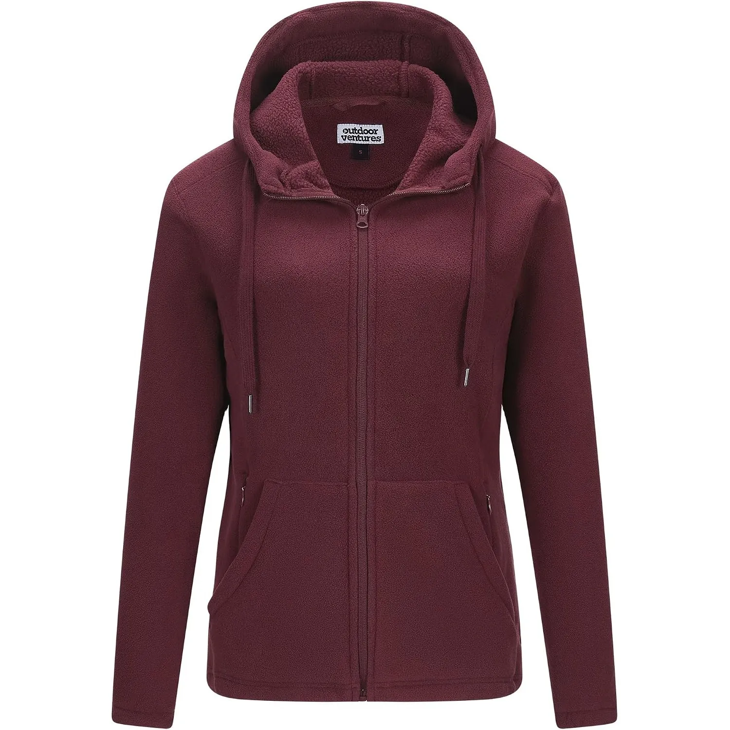 Outdoor Ventures Damen Fleecejacke mit Durchgehendem