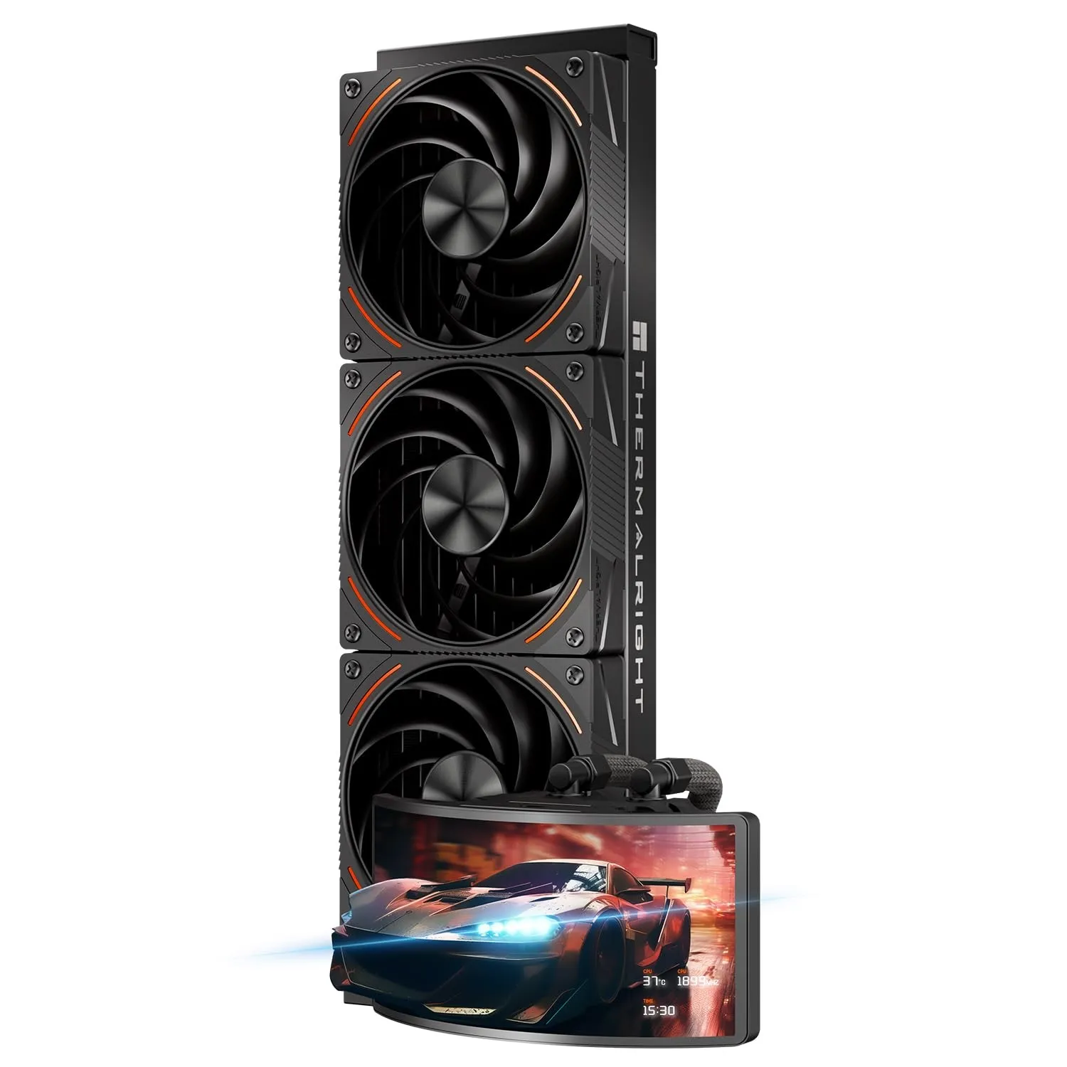 Thermalright Rainbow Vision 360 TURBO ARGB Black CPU-Flüssigkeitskühler, für AM5 / Intel LGA1851 / 1700, 6,67-Zoll-gebo…