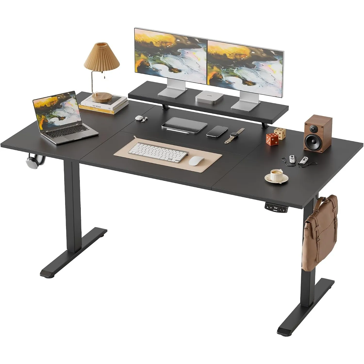 Klicelor Höhenverstellbarer Schreibtisch mit verstellbarem Monitorständer