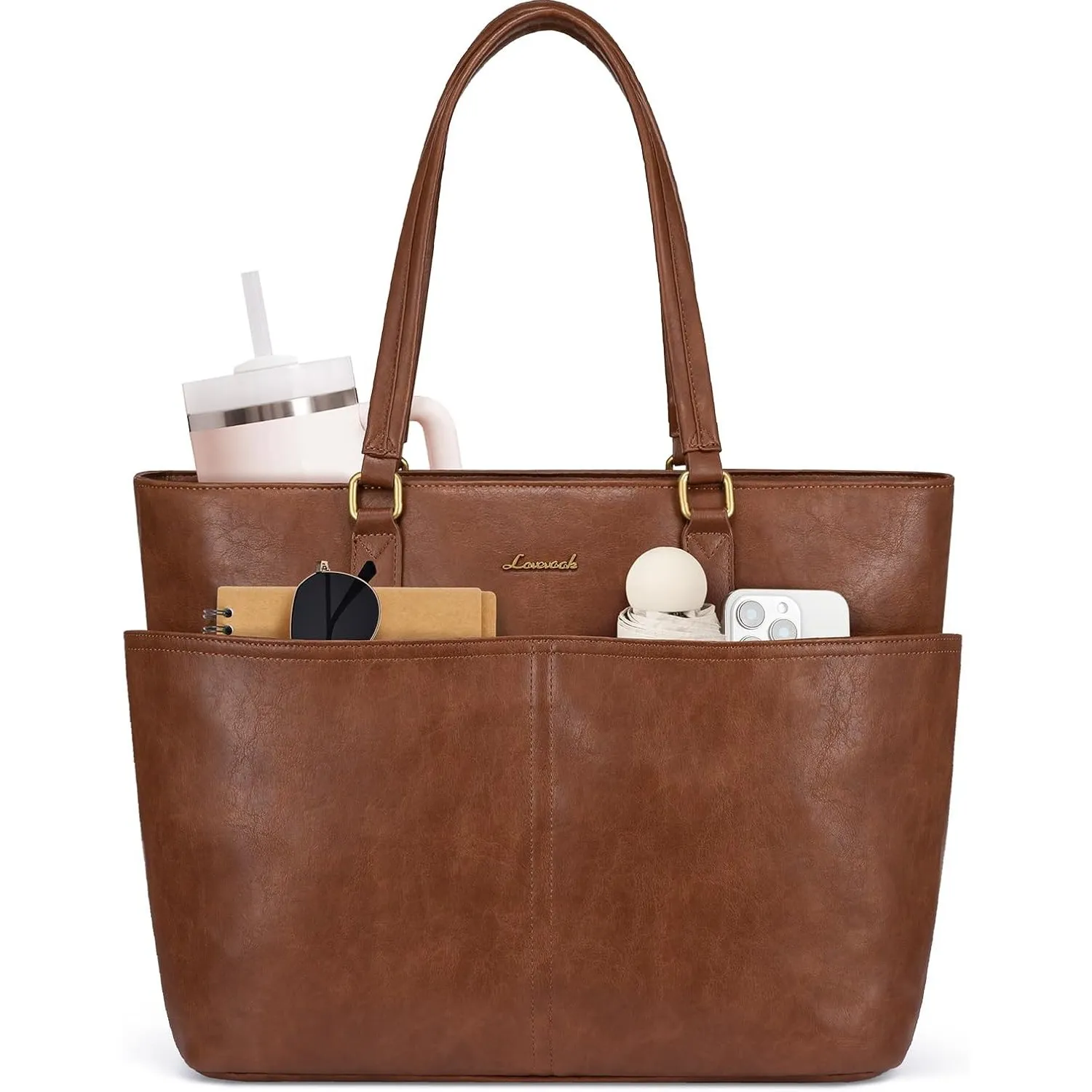LOVEVOOK Handtasche Damen Groß, Laptoptasche 15,6/17,3 Zoll, Arbeitstasche | Shopper Tasche Elegant, Handtaschen für Da…