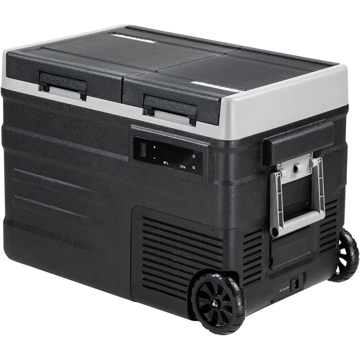 UD45 40.5L Kompressor Kühlbox Auto Kühlbox Elektrisch Dual Zone, mit LED-Touch、Rädern und klappbarem Zuggriff, Tragbare…