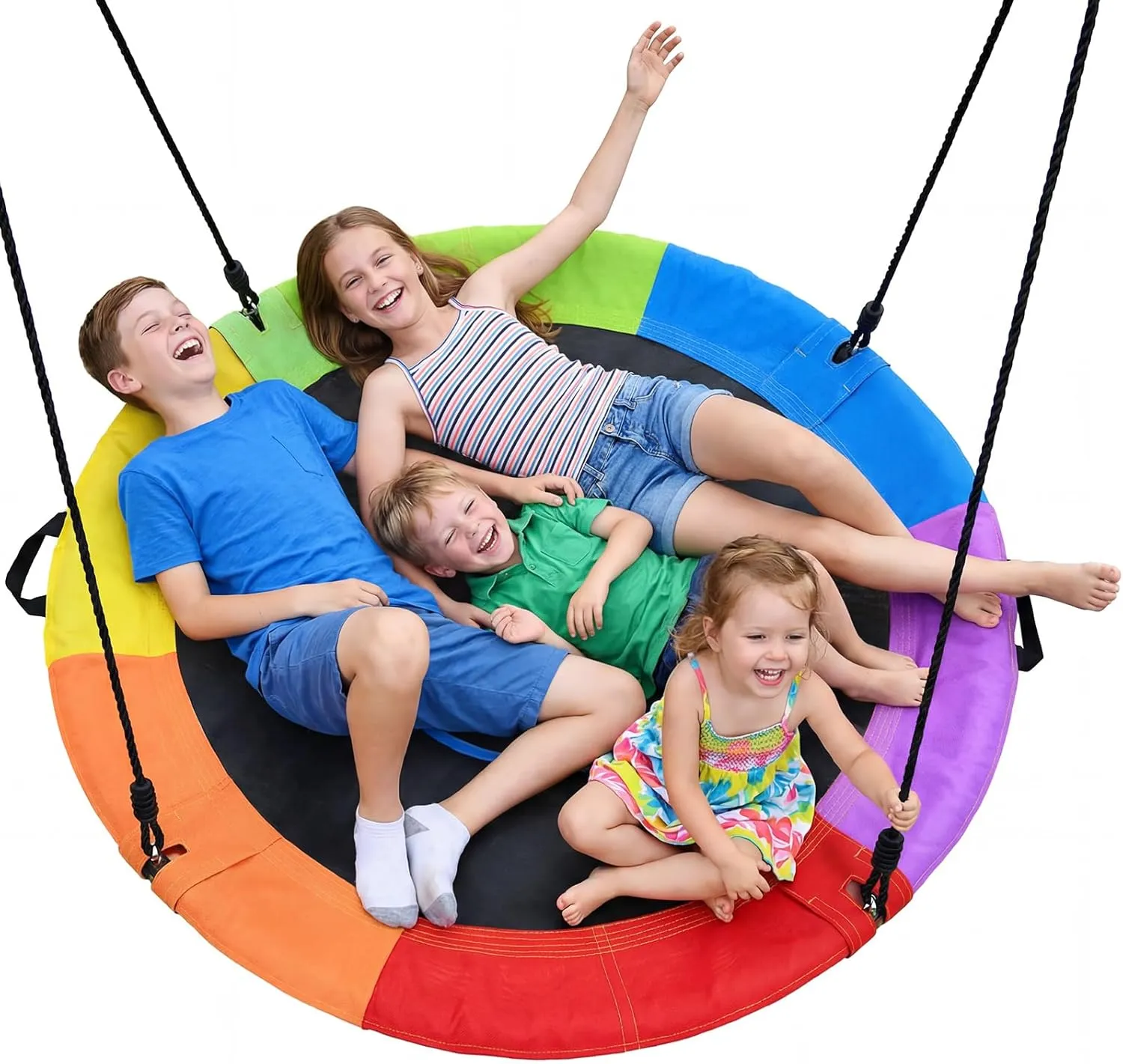 Trekassy Nest Swing Outdoor 120 cm Plate Swing for up to 300 kg, 900D Oxford Waterproof Children's Swing Garden, 2 Swin…