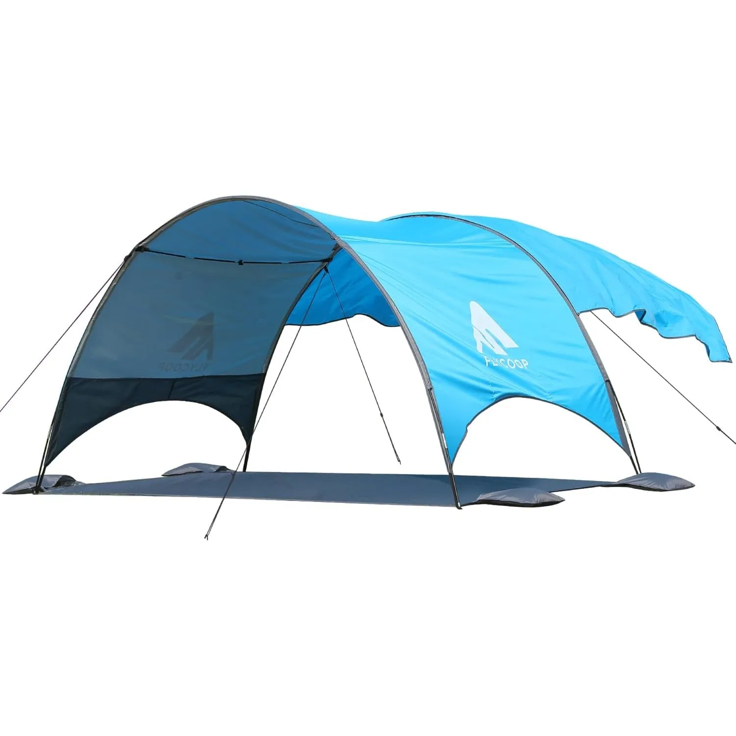 Strandmuschel mit UV-Schutz UPF 50+ – Tragbares Beach Canopy & Sonnenschutz für Strand, 360° Belüftung, 4 Sandsäcke, Do…