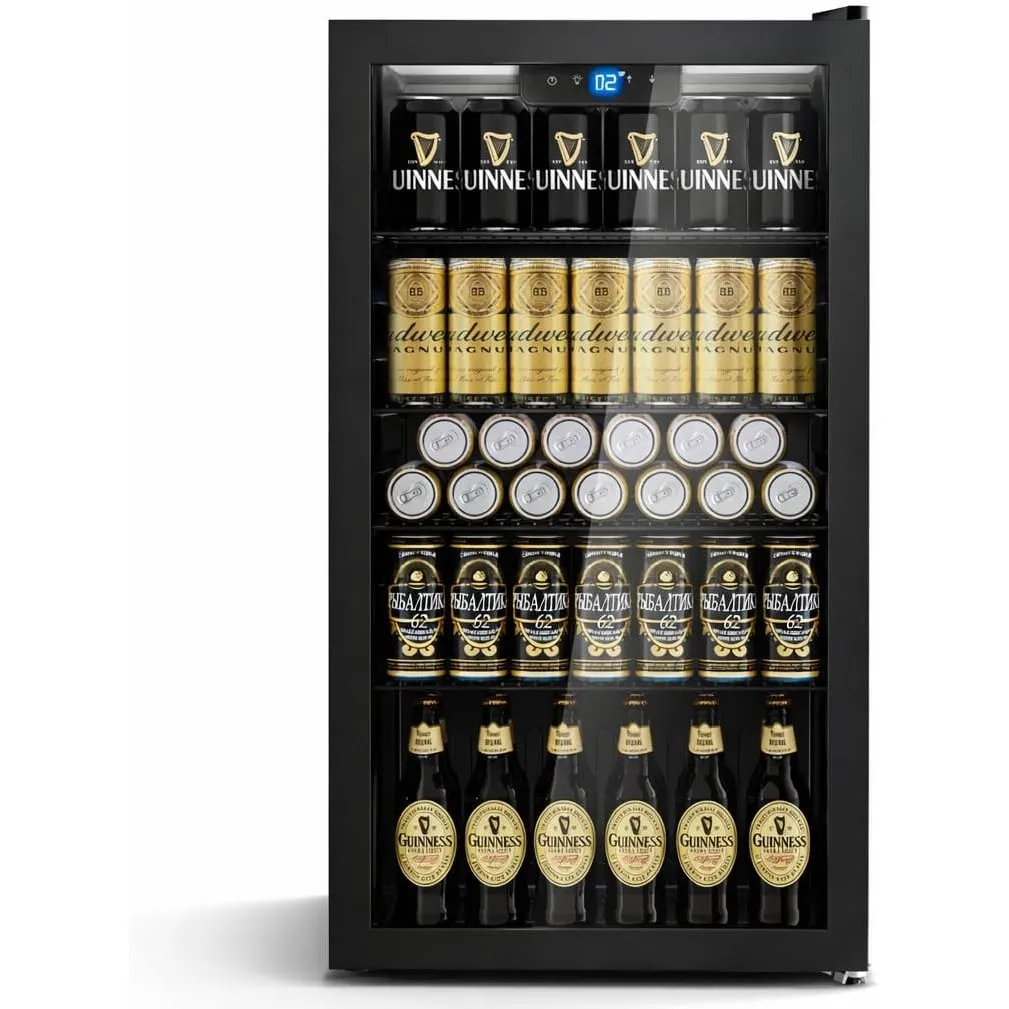 TRIUMPHKEY 86L Getränkekühlschrank, 4 Ablagen, 130 Dosen, frostfrei