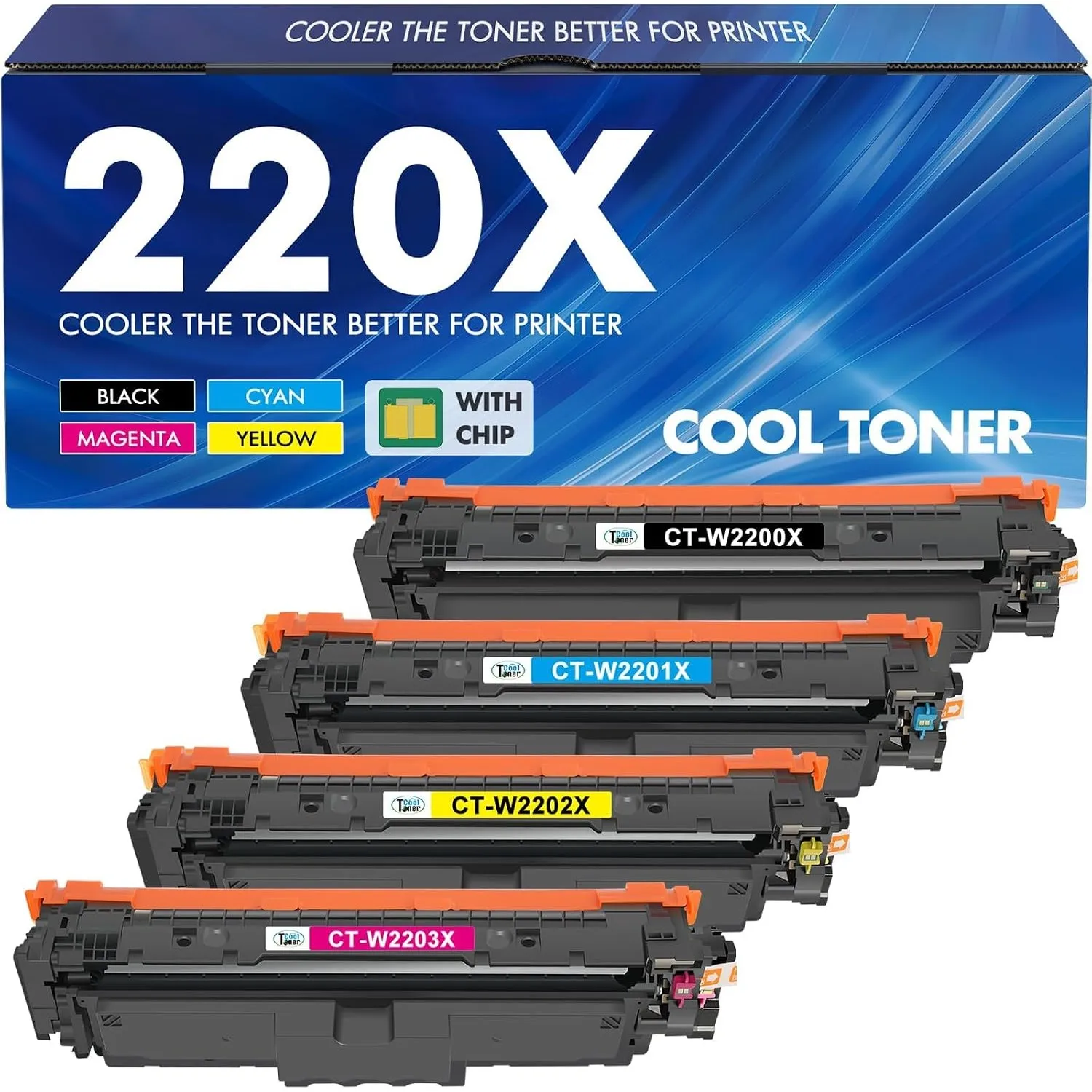 220X 220A MFP 4302dw 4302fdw Toner für HP 220X Toner (4Pack , Mit Chip)