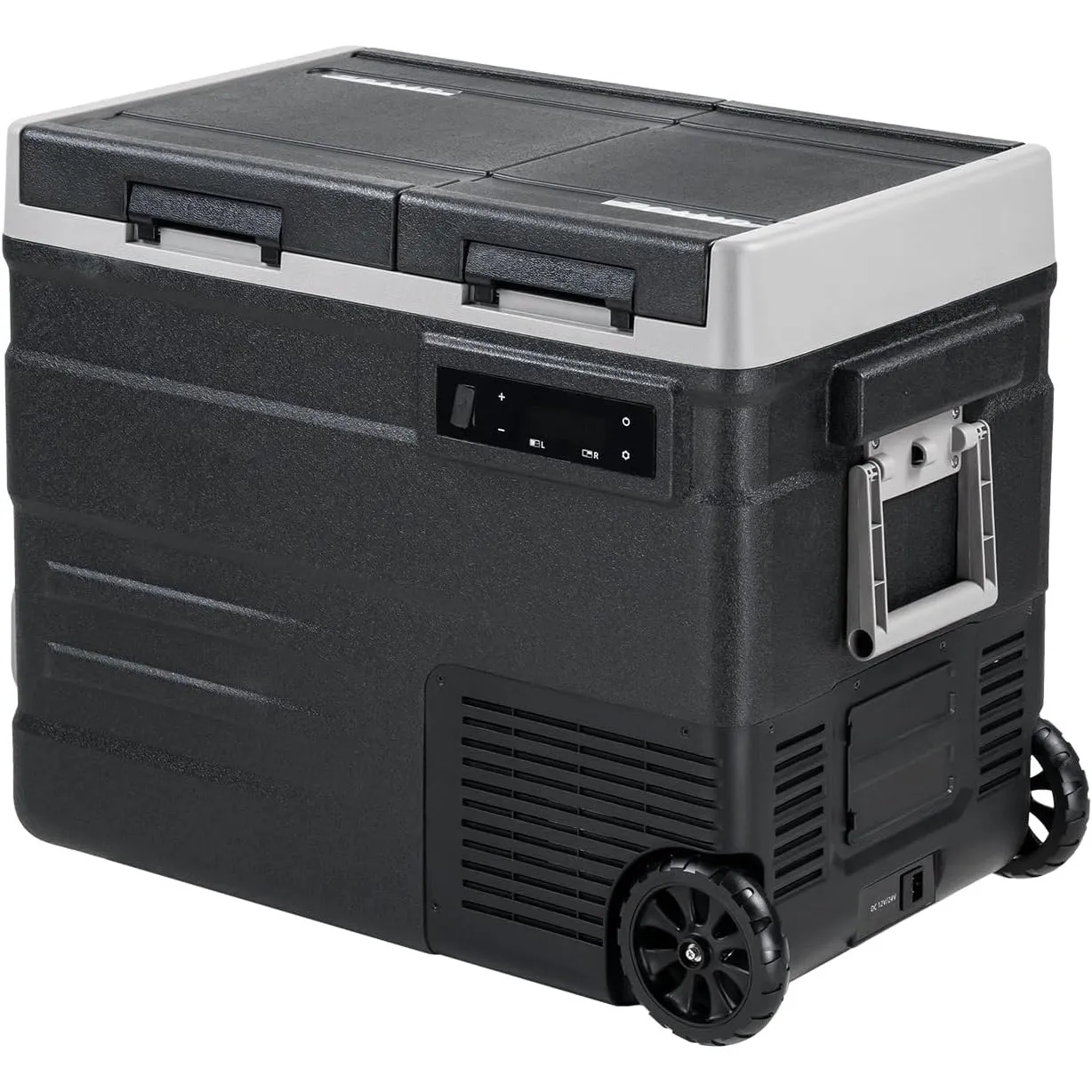 UD55 49L Kompressor Kühlbox Auto Kühlbox Elektrisch Dual Zone, mit LED-Touch、Rädern und klappbarem Zuggriff, Tragbare C…