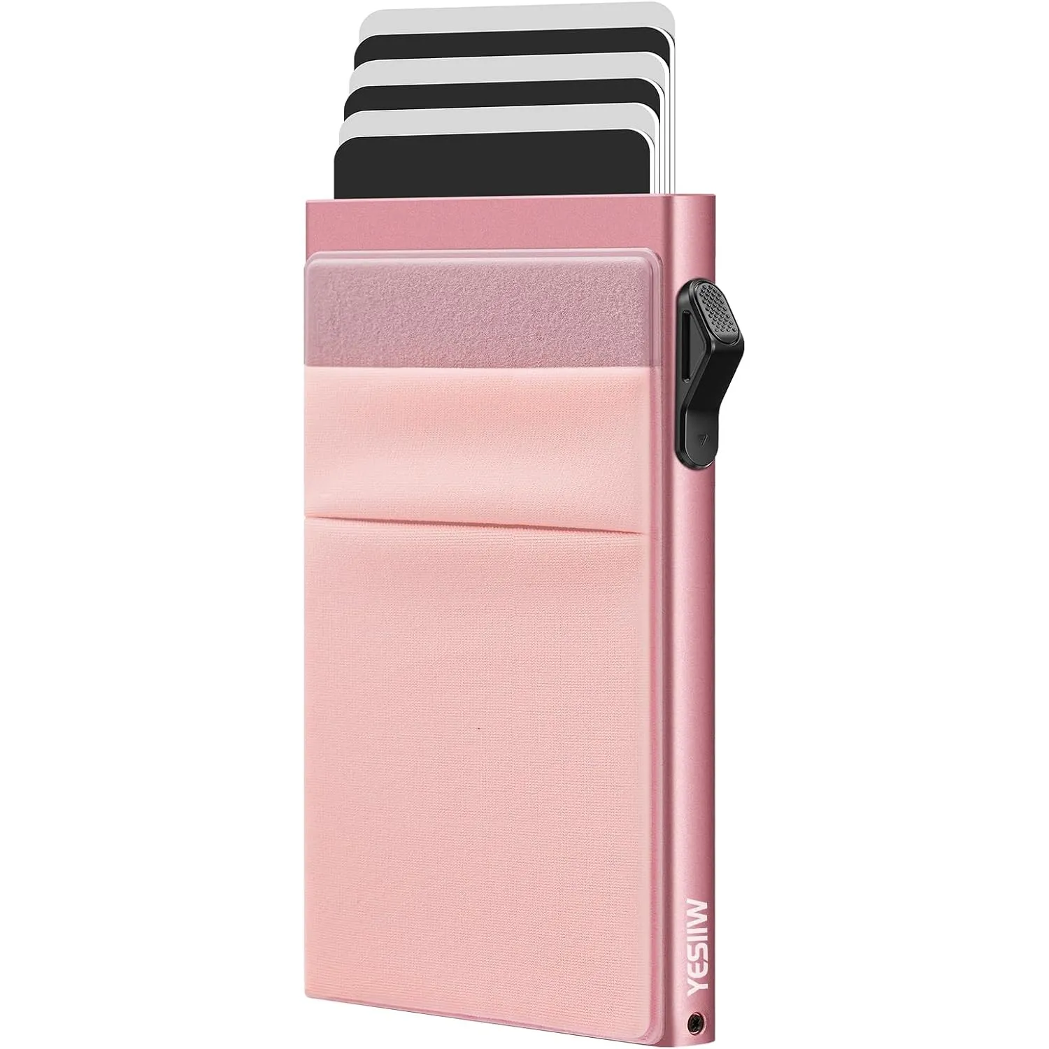 YESIIW Minimalistische Brieftasche-RFID-Schutz-Kartenhalter-Pop up Geldbörse-Schlankes Kartenetui mit Münzfach, Geldbör…