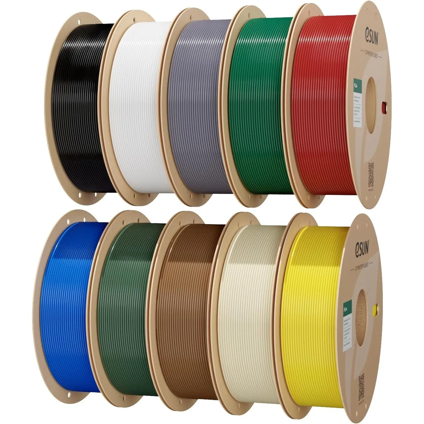 eSUN 10KG PLA+ Filament, 1.75 mm 10 Farbmischungen