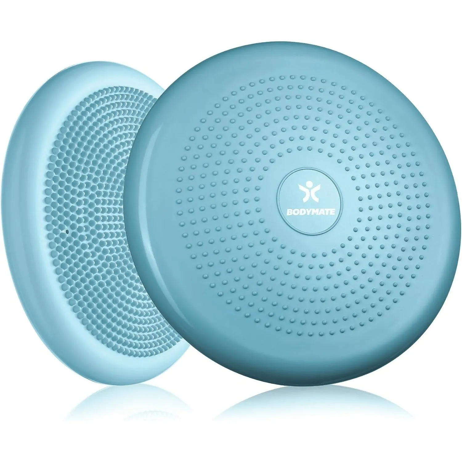 BODYMATE Balance Kissen mit Pumpe, Ø 34 cm | Propriozeptives Kissen, instabiles Kissen, aufblasbares Kissen | Rumpftrai…
