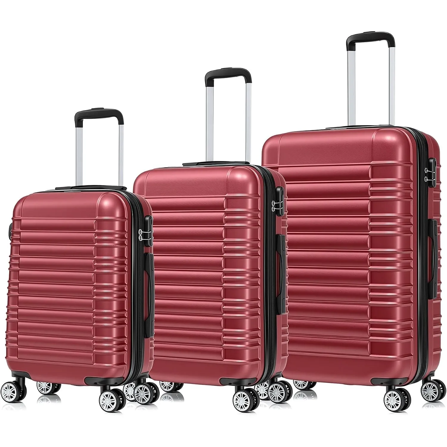 Reisekoffer - Kapazität Erweitern Hartschalenkoffer, Handgepäck Koffer Trolleys Leicht, 4 Zwilings-Rollen, Zahlenschlos…