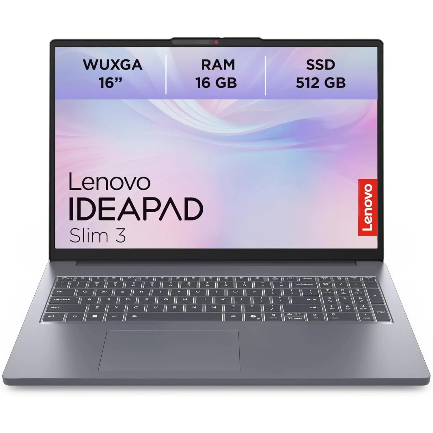 Lenovo IdeaPad Slim 3 Laptop | 16" WUXGA Display | AMD Ryzen 5 150 | 512GB SSD | 16GB RAM | AMD Radeon Grafik | QWERTZ …
