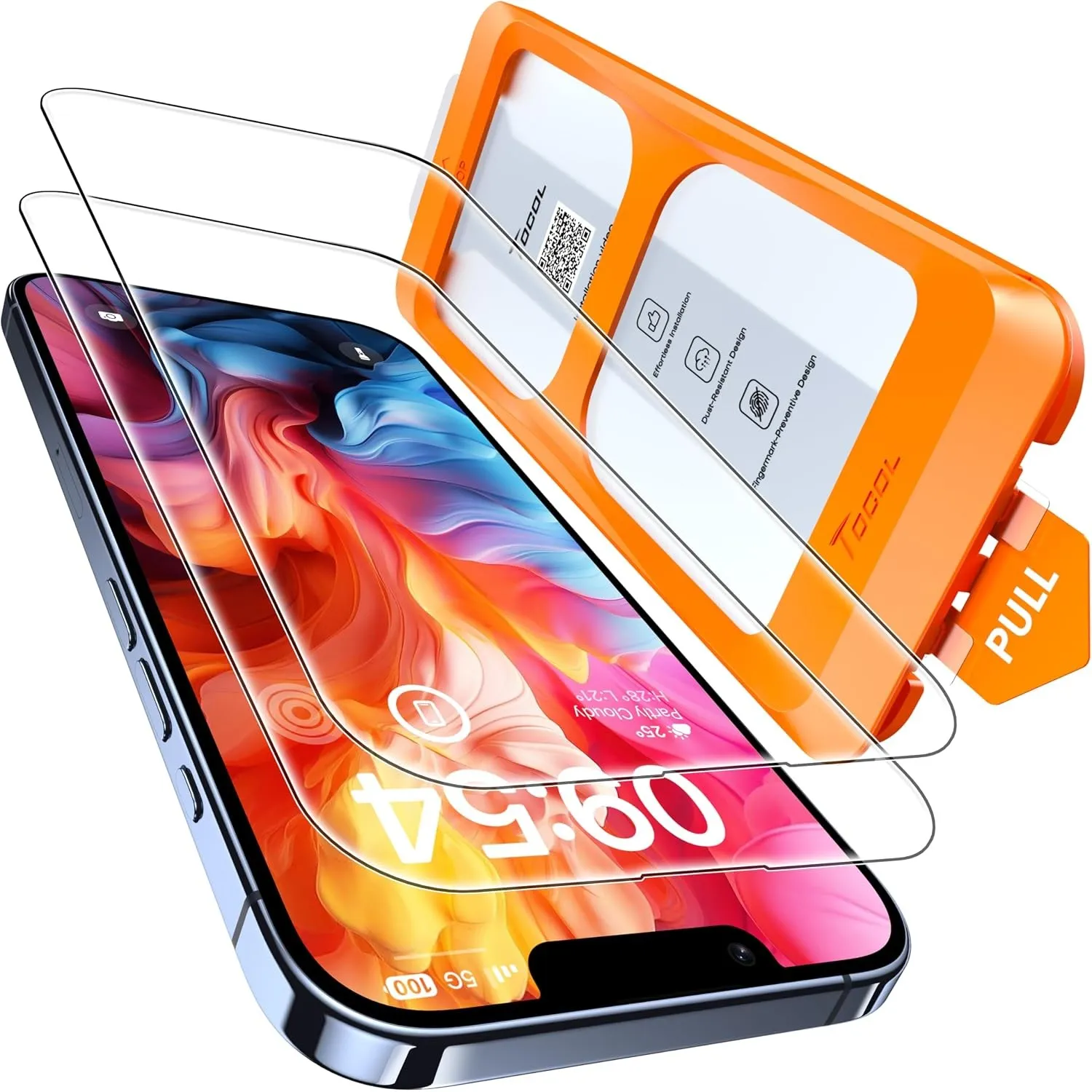 TOCOL für iPhone 13 Pro für Panzerglas 6,1 Zoll, Einfache Montage