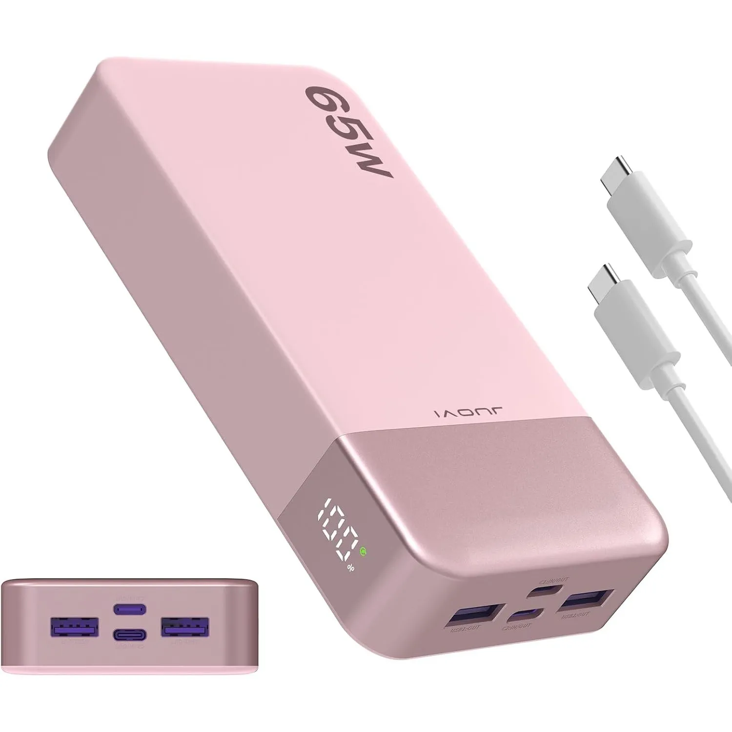 JUOVI Power Bank 65W, Powerbank 20000mAh, Laptop Powerbank Schnellladung