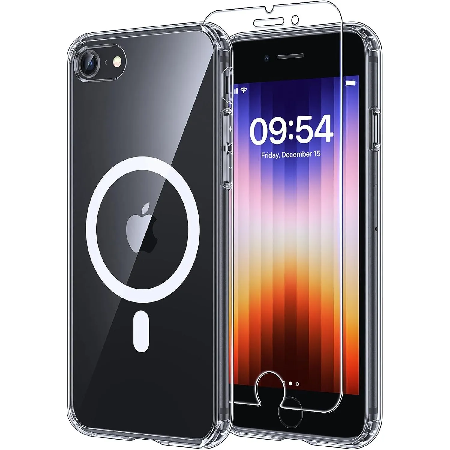 TAURI für iPhone 8/7, SE 3/2 (2022/2020) Hülle 4,7" mit Panzer Schutz Glas Folie, Kompatibel mit MagSafe, Schutz nach M…