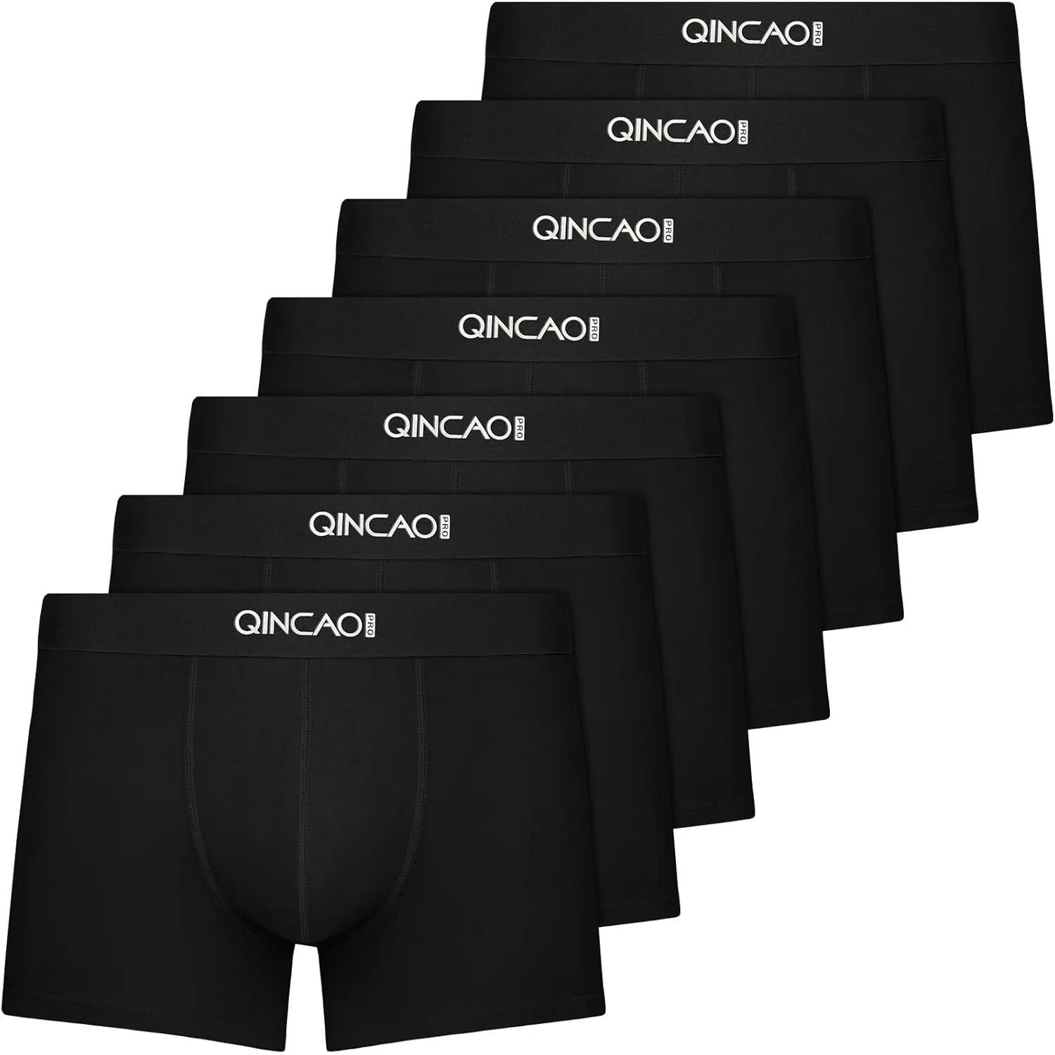 QINCAO Boxershorts Herren 7er Pack aus Baumwolle | Upgrade Unterhosen Männer Geschenkbox-Set | Extra weich, atmungsakti…