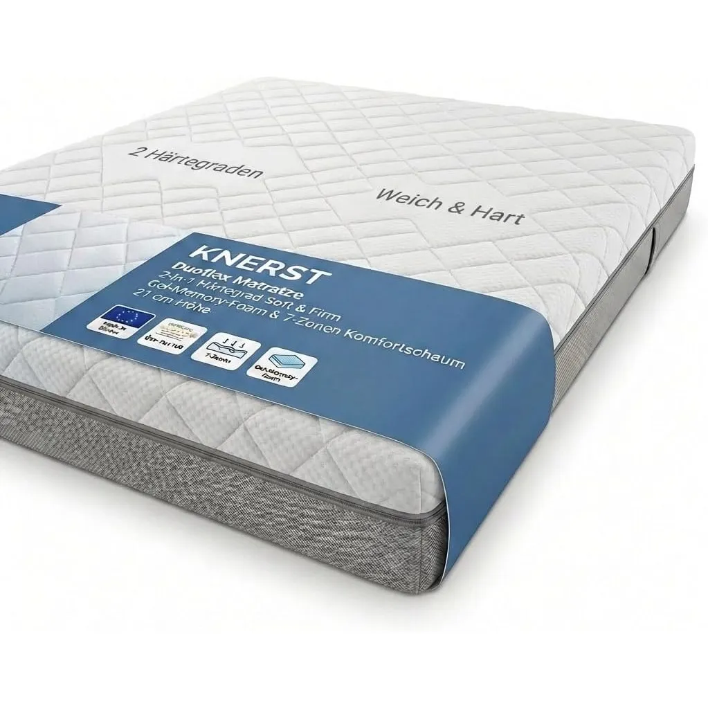 KNERST Duoflex Matratze 140x200, 7 Zonen Mattress, H3/H4, 21 cm
