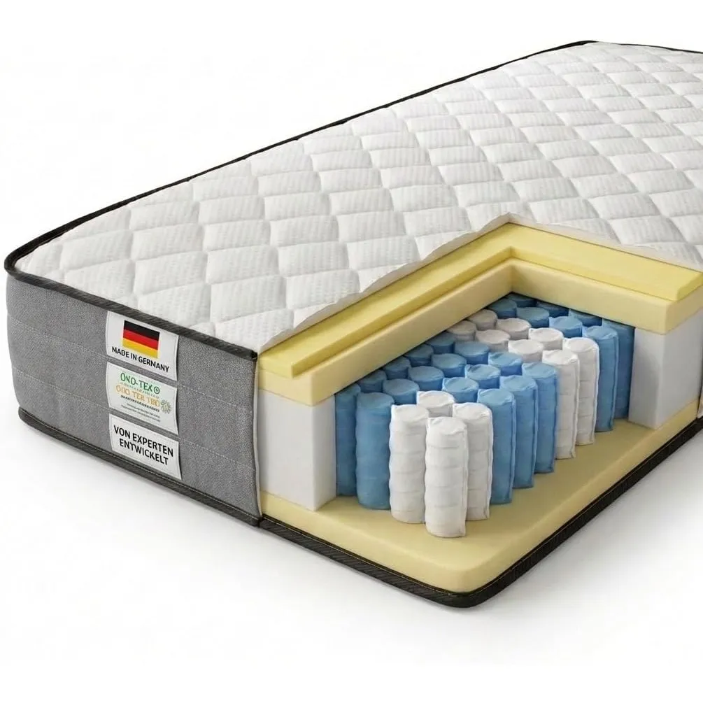 KNERST Royaldream Taschenfederkernmatratze 160x200, H3/H4, Matratze 25 cm