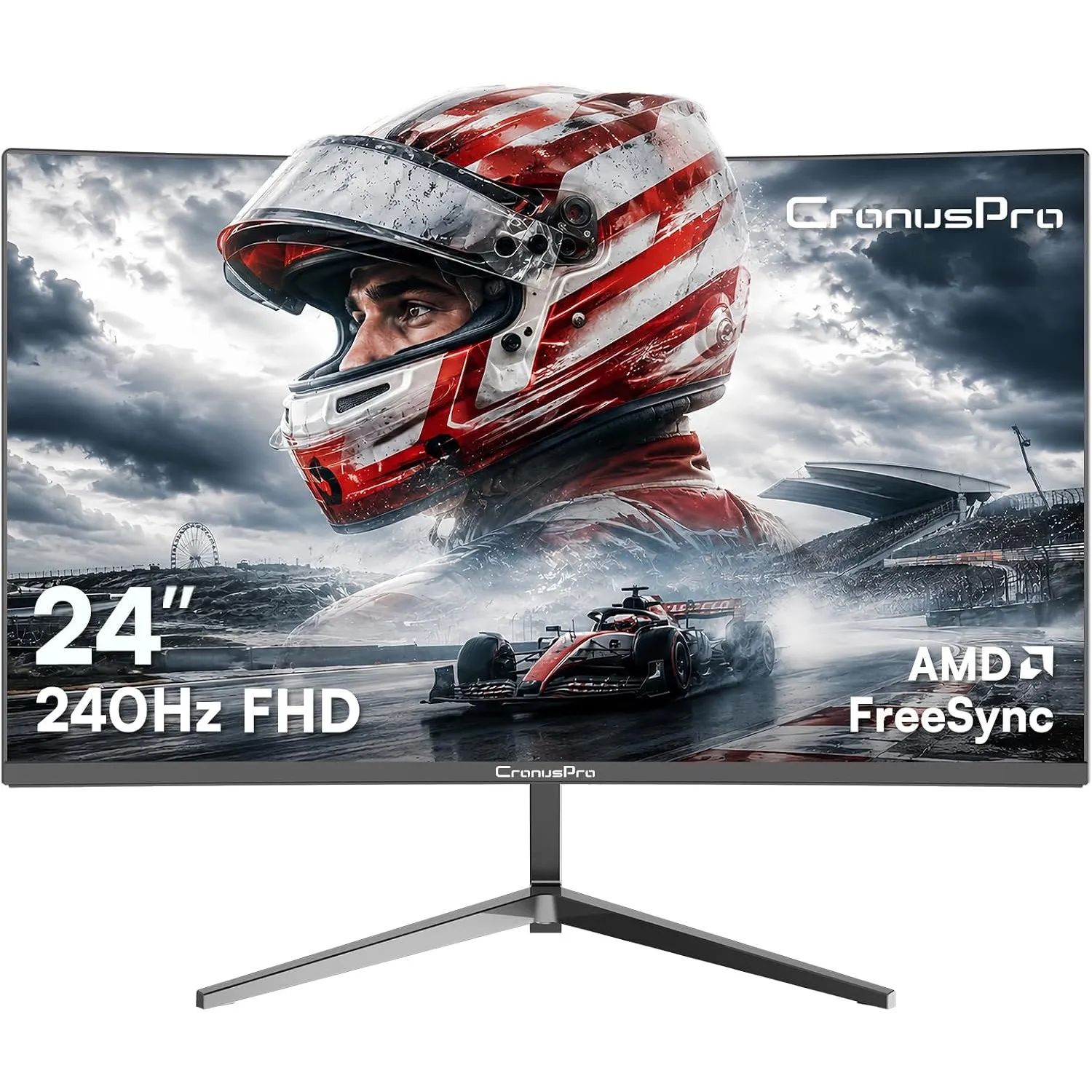 24 Zoll Curved Gaming Monitor, 240Hz, 1ms MPRT, FHD 1920 x 1080 | FreeSync, 3000R, VA Panel, 16:9, 98% sRGB, 4000:1, HD…