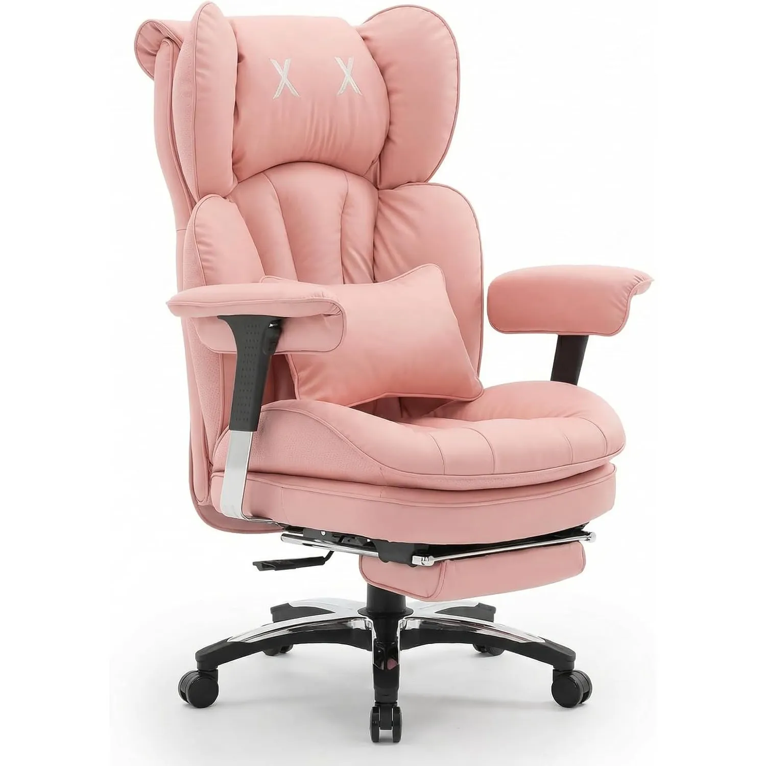 Efomao Bürostuhl, Ergonomischer Gaming Stuhl mit Kopfstütze-Design (X X), Gamer Sessel PU-Leder bis 200kg mit Fußstütze…