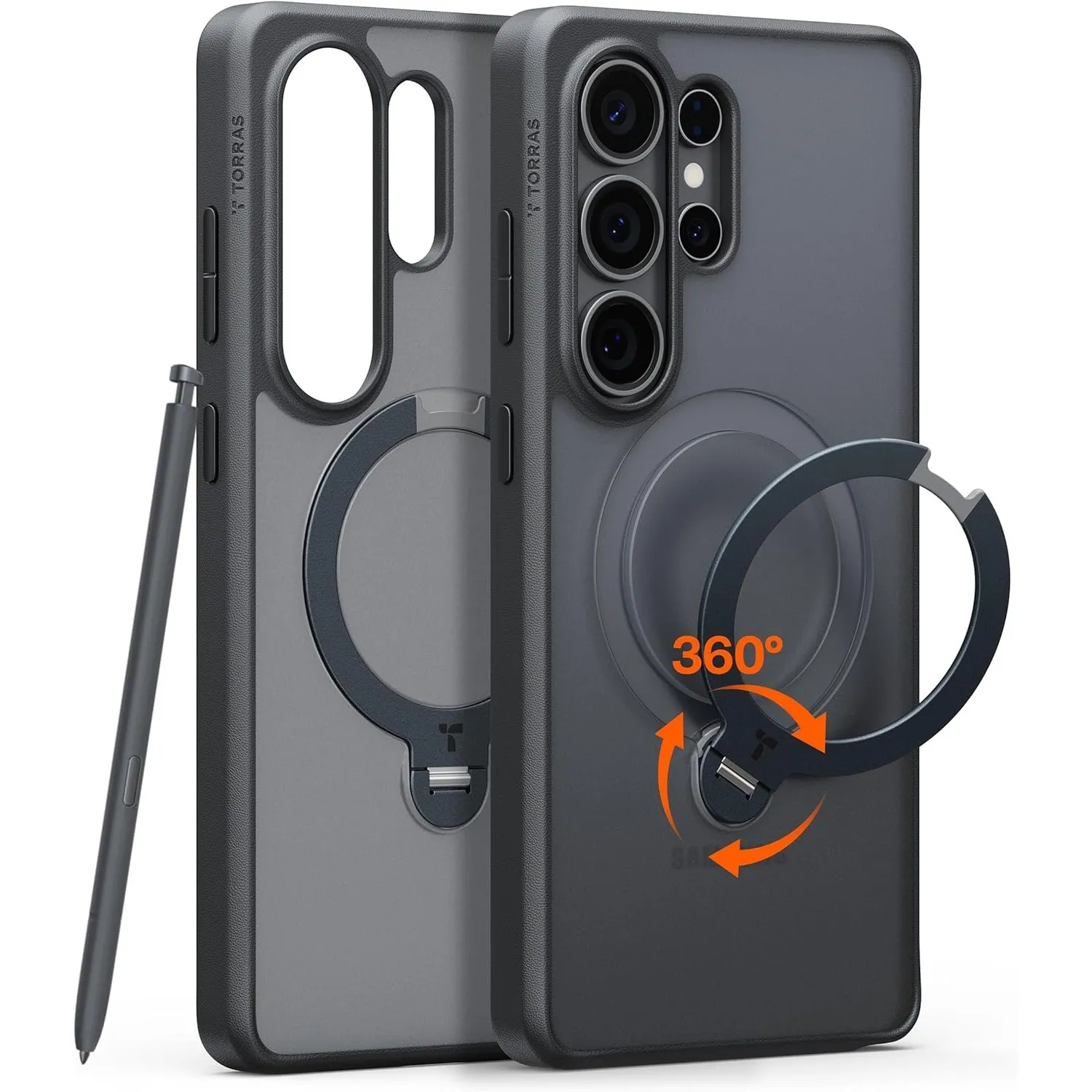 TORRAS Ostand Q3 Spin für Handyhülle Samsung Galaxy S26 Ultra Hülle Schwarz | (360° Langlebig Ständer für Magsafe)TOP M…