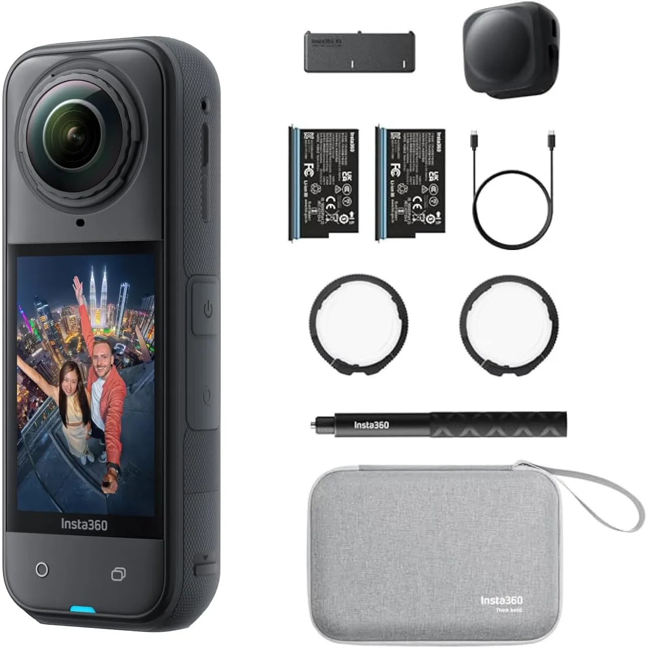 Insta360 X5 Must-Have-Bundle - wasserdichte 8K 360°-Kamera, Führend bei wenig Licht, Unsichtbarer Selfie-Stick-Effekt, …