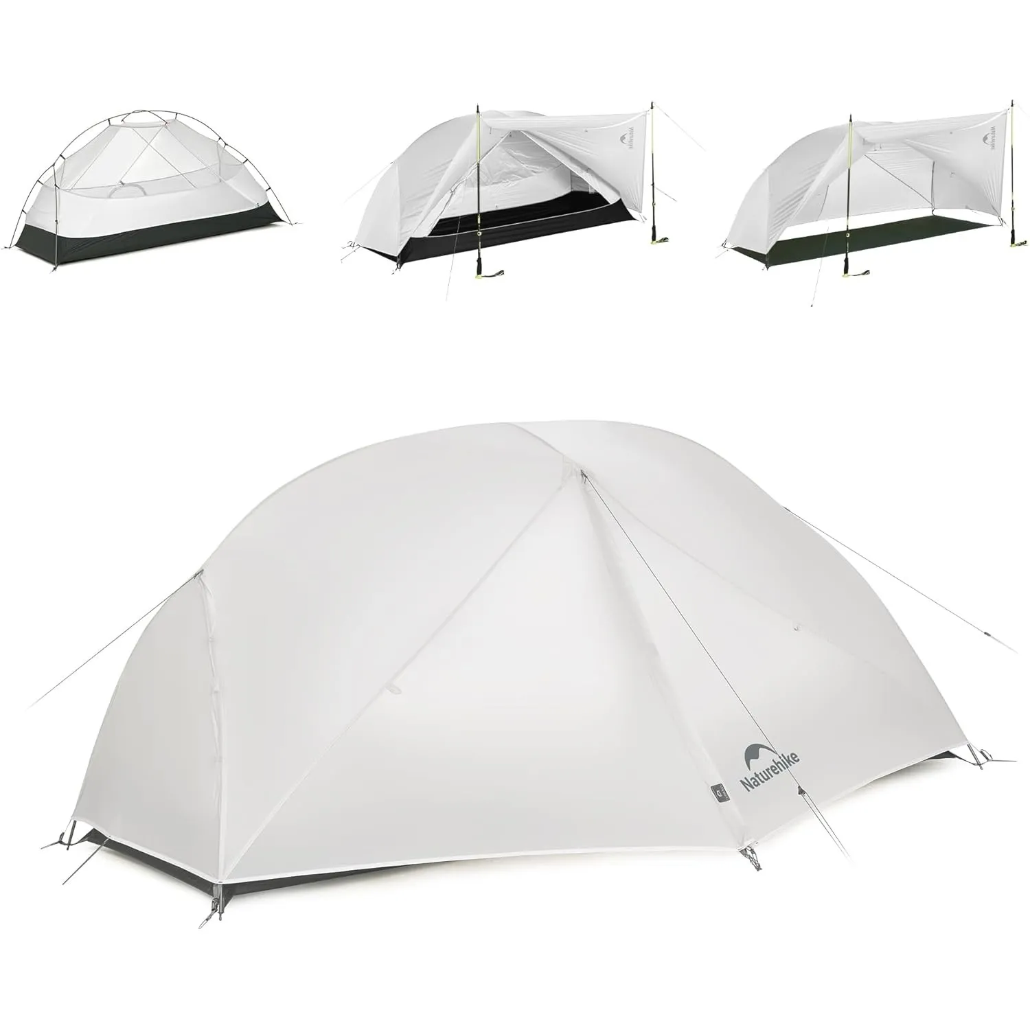 Naturehike Mongar Pro/Base Ultraleichtes Zelte Winddicht Wasserdicht Trekkingzelt Tragbar 1 & 2 & 3 Personen Zelt 3-4 S…