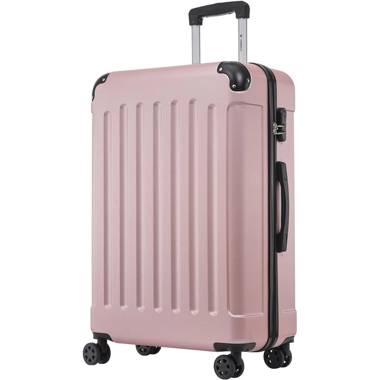 Trolley Koffer Suitcase, Reisekoffer, Rollkoffer Handgepäck, Hartschalenreisekoffer mit 4 Rollen 360°, Zahlenschloss, W…