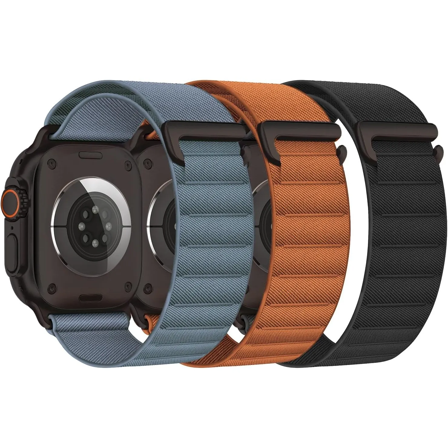 3 Stück Alpine Loop Kompatibel mit Apple Watch Armband 45mm 44mm 46mm 49mm 42mm für Damen Herren, Sport Loop Nylon Spor…